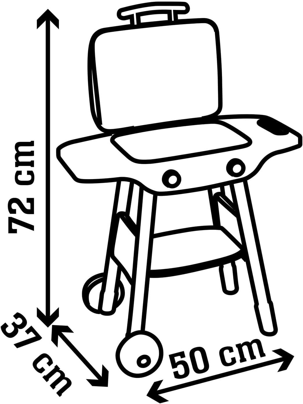 SMOBY BBQ Grill Playset &ndash; Toy Barbecue with Grill, Griddle, 18 Accessories, Magic Retractable Flames & Realistic Gas Lighter &ndash; Pretend Play Outdoor Toy for Kids Ages 3+ image number 2