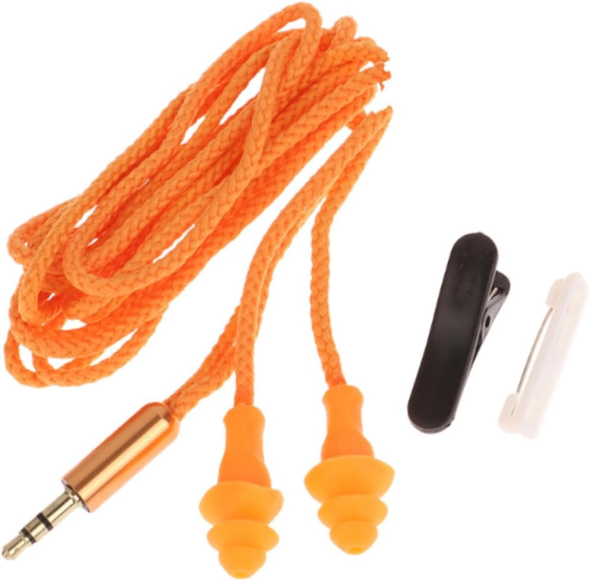 Eigell Ear Plug Headphones Work Earbuds Hearing Protection with Clear Sound Earplugs 3.5Mm Earphones for Sports Studying Concert, Yellow 70Cm image number 3