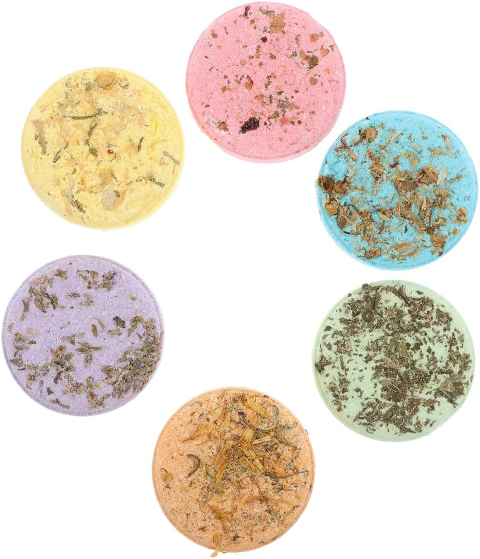 ULTECHNOVO 6Pcs Aroma Bath Pieces Shower Accessory Aromatherapy Steam Flakes for Bathroom Decoration Home Spa Using image number 6