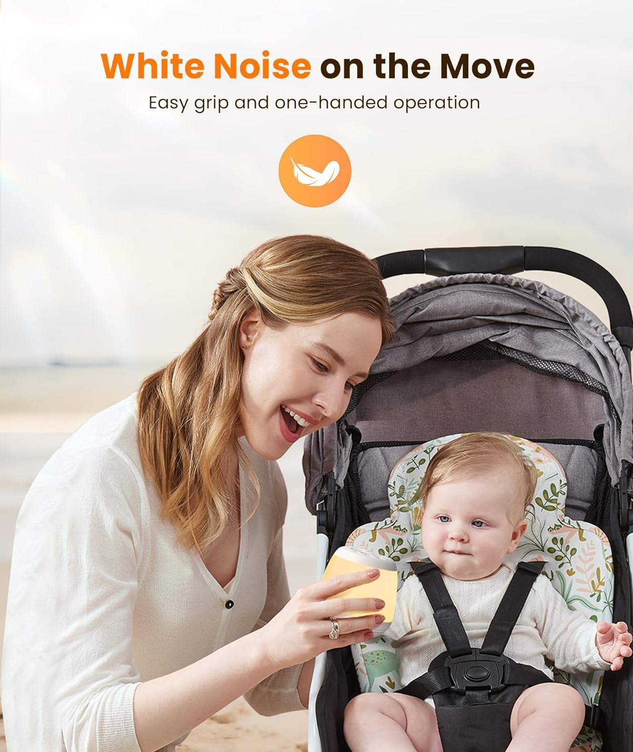 Dreamegg Sound Machine - D16MAX White Noise Machine for Baby & Adult Sleep, 24 Soothing Sounds with 3 Timer and Memory Founction, 8 Colors Adjustable Nightolights for Nursing, Portable for Travel image number 3