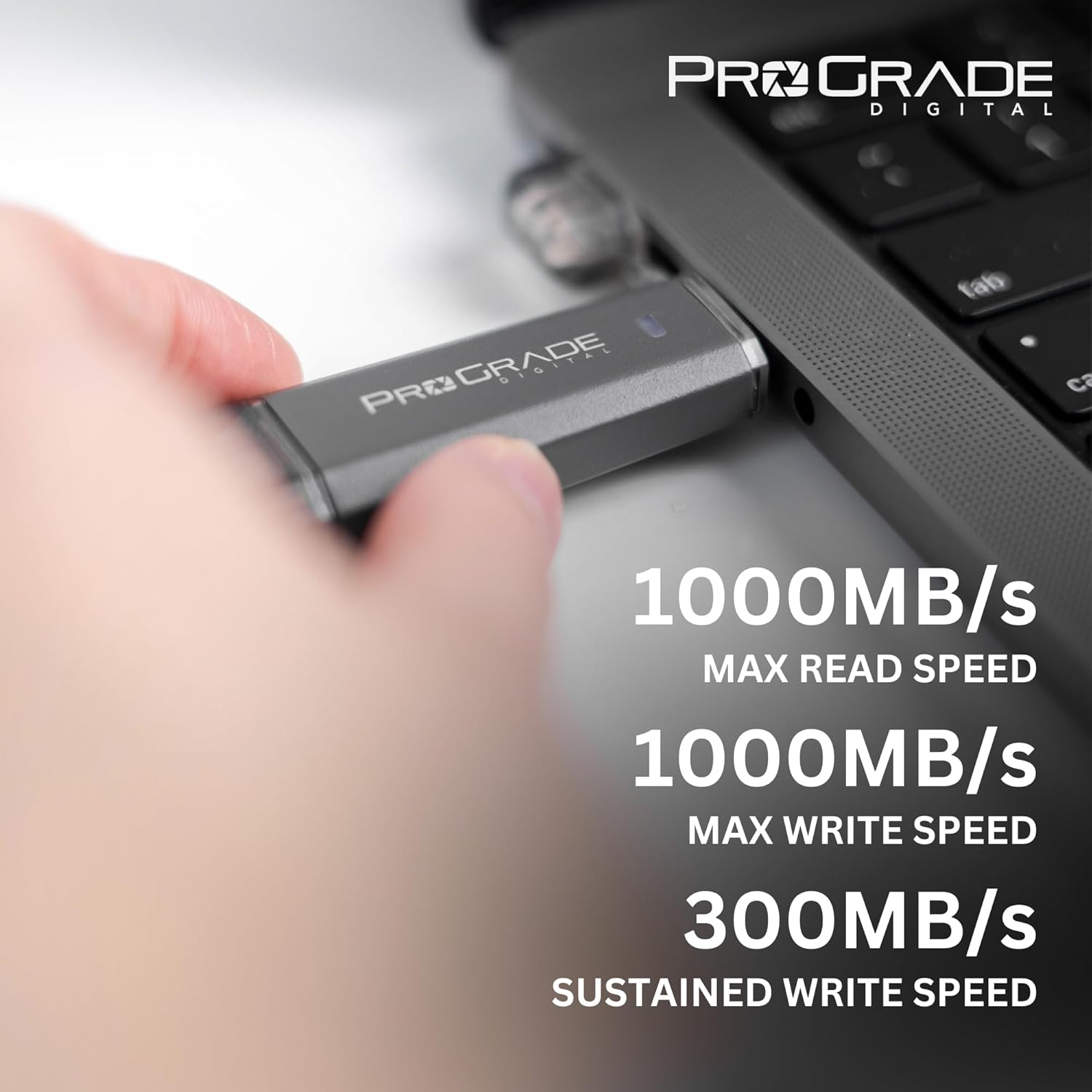 2TB Ultra-Portable SSD, USB-C and USB-A 3.2 Gen 2, Read and Write 1000Mb/S by Prograde Digital (PG30) image number 2