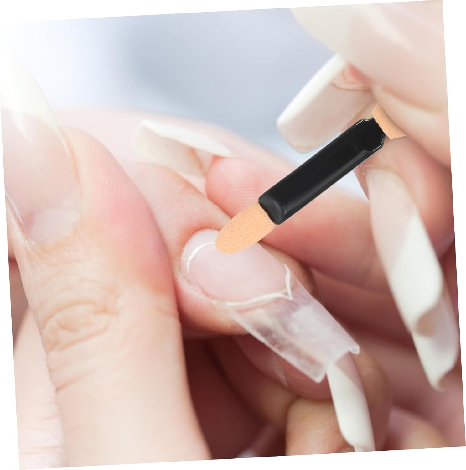 NULYLU 50Pcs Makeup Brushes Sponge Stick for Nail Art Manicure Eyeshadow for Diy Beauty Supplies