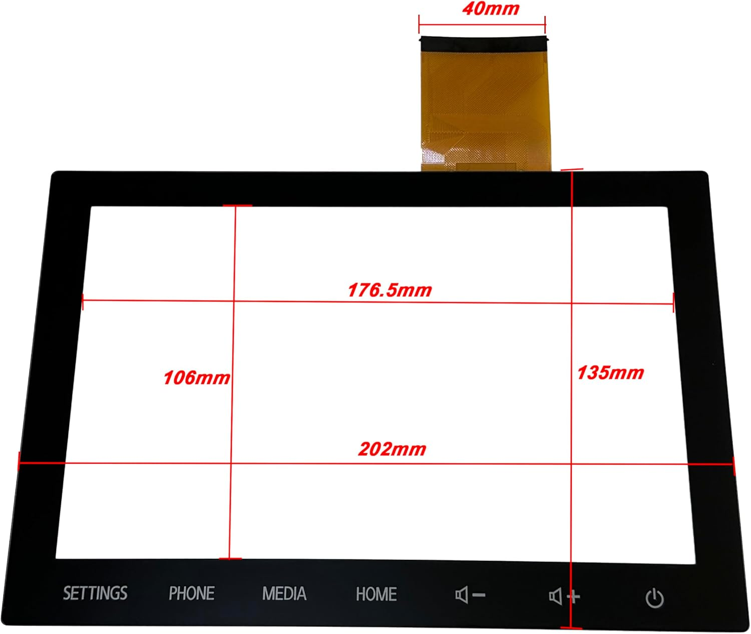 Touch Screen Digitizer Glass on Navigation Radio LCD 8 Inch Replacement Fit Mitsubishi Outlander Mirage 2020 2021 2022 Replaced OE# 8740A103 8740A098 (Without LCD) image number 5