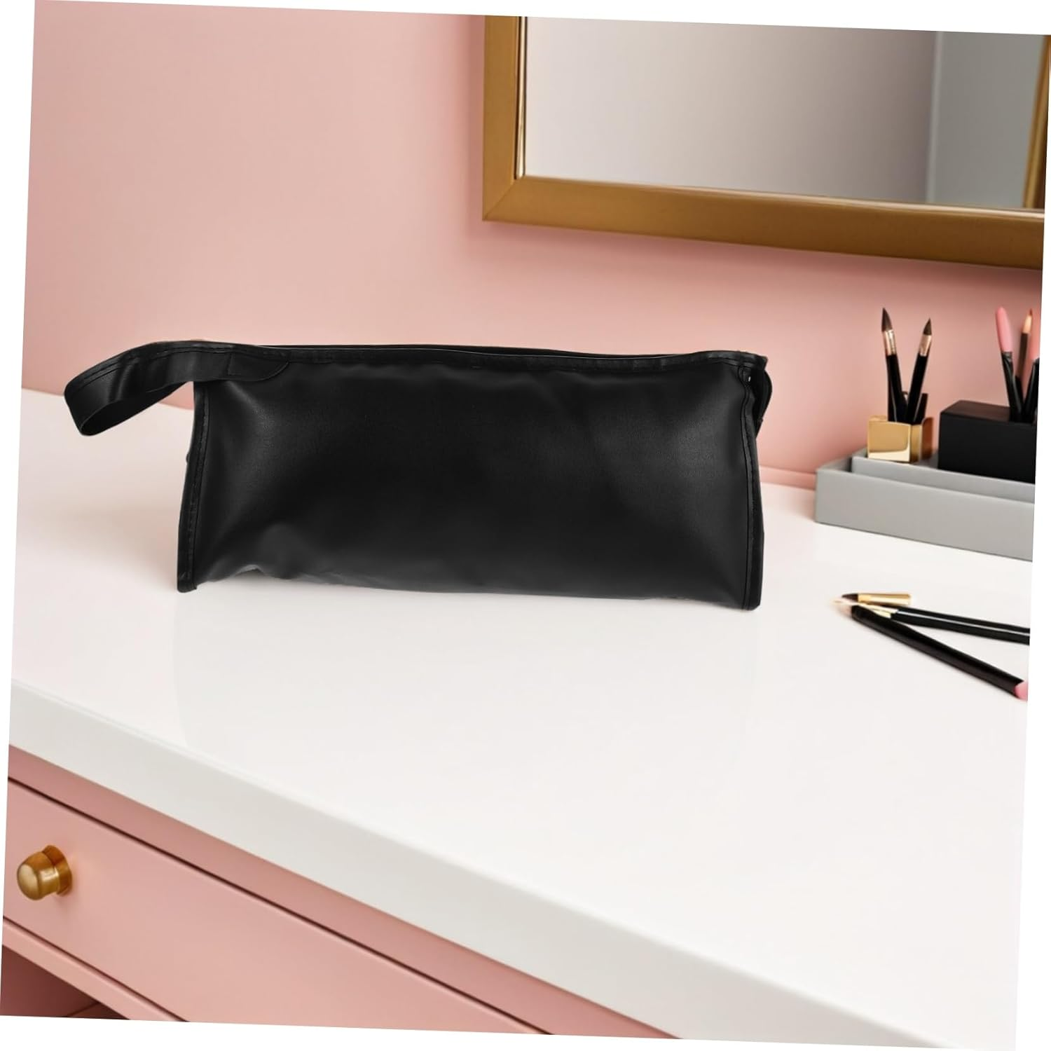 Hohopeti Portable Hair Dryer Bag Shockproof Protective Case with Multicompartment Storage for Travel and Styling Tools Organizer Compatible with Curling Irons and Accessories Compact image number 1