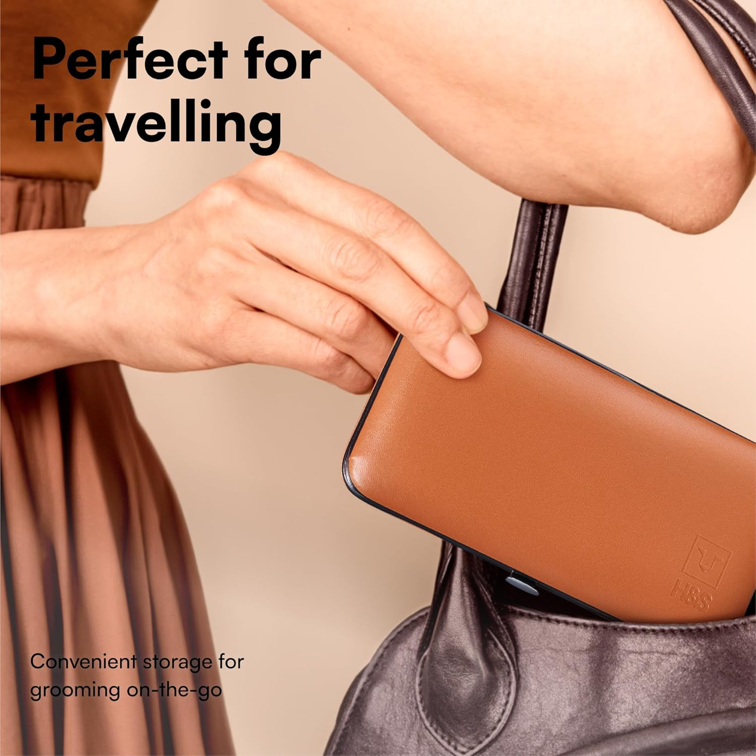 H&S Manicure Set for Women & Men - Manicure & Pedicure Tools & Accessories - 14 Pcs - Stainless Steel Nail Clippers Set & Cuticle Remover - Cutter Trimming Grooming Tools - W/Leather Case - Nail Kit - Dark Green image number 2