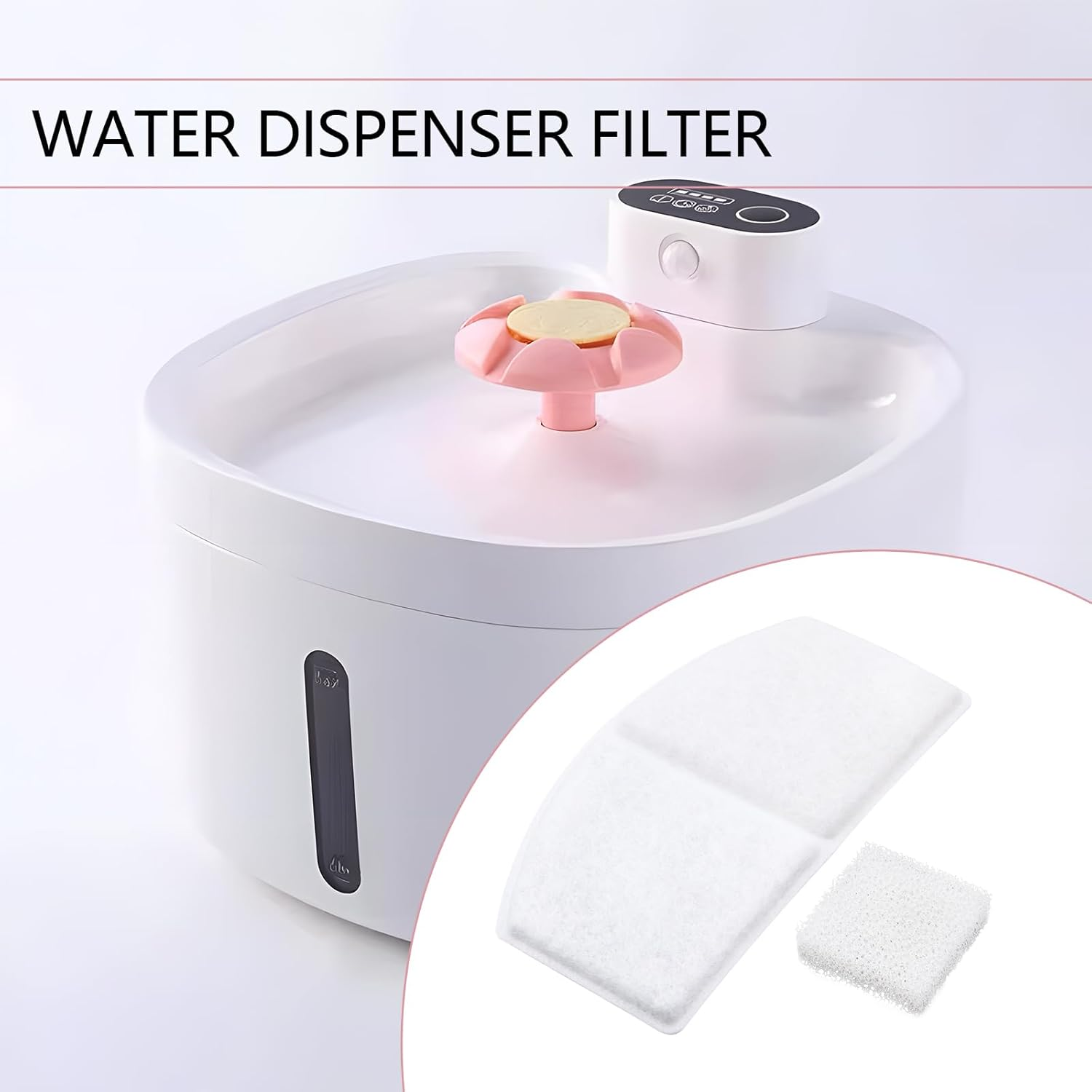 Pack of 6 Filter for Pet Fountain, Replacement Filter for Cat Fountain, Suitable for Wireless 2.8 L/95 Oz Water Fountain, Drinking Water Dispenser for Pets image number 3