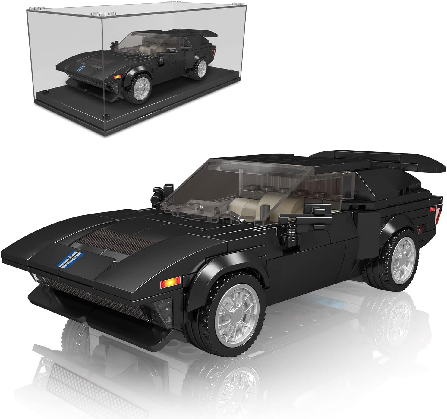 Mould King Speed Champions Nissan GTR NISMO Car Models Building Toys with Display Case, 27031 Model Car Kits Building Blocks, Racingcar Building Sets for Adults Kids 8+(384 PCS)