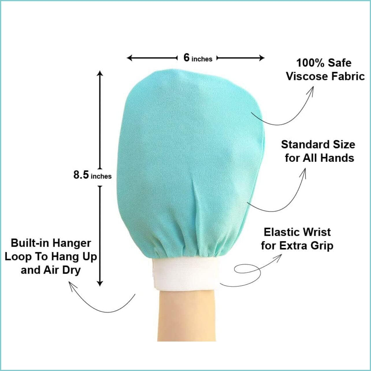 AIMALL 5 PCS Korean Italy Towel Exfoliating Bath Washcloth Viscose Scrub Mitten Towel, for Deep Skin Cleanse, Soft & Effective Exfoliation - Muti-Colours*5 Pcs image number 7