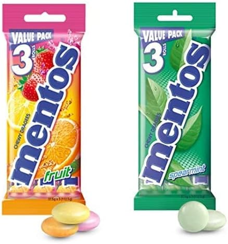 Mentos Candt 3PK Fruit & Spearmint