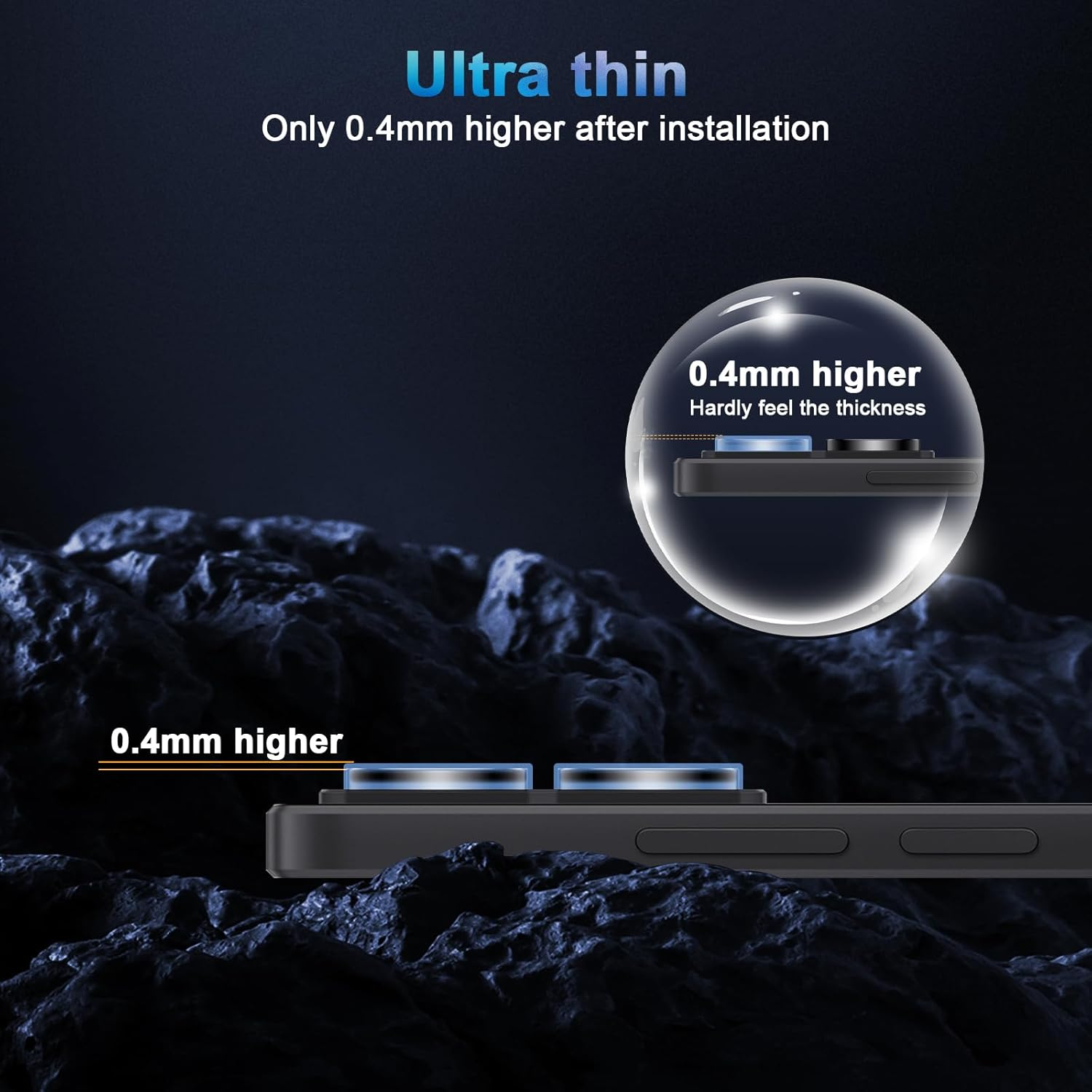 Lutree Tempered Glass Camera Protection for Iphone 17 Pro/Iphone 17 Pro Max, 9H Hardness, HD Individual Lens Film, Metal Ring + Protective Glass, Anti-Scratch Camera Protection, Transparent image number 5