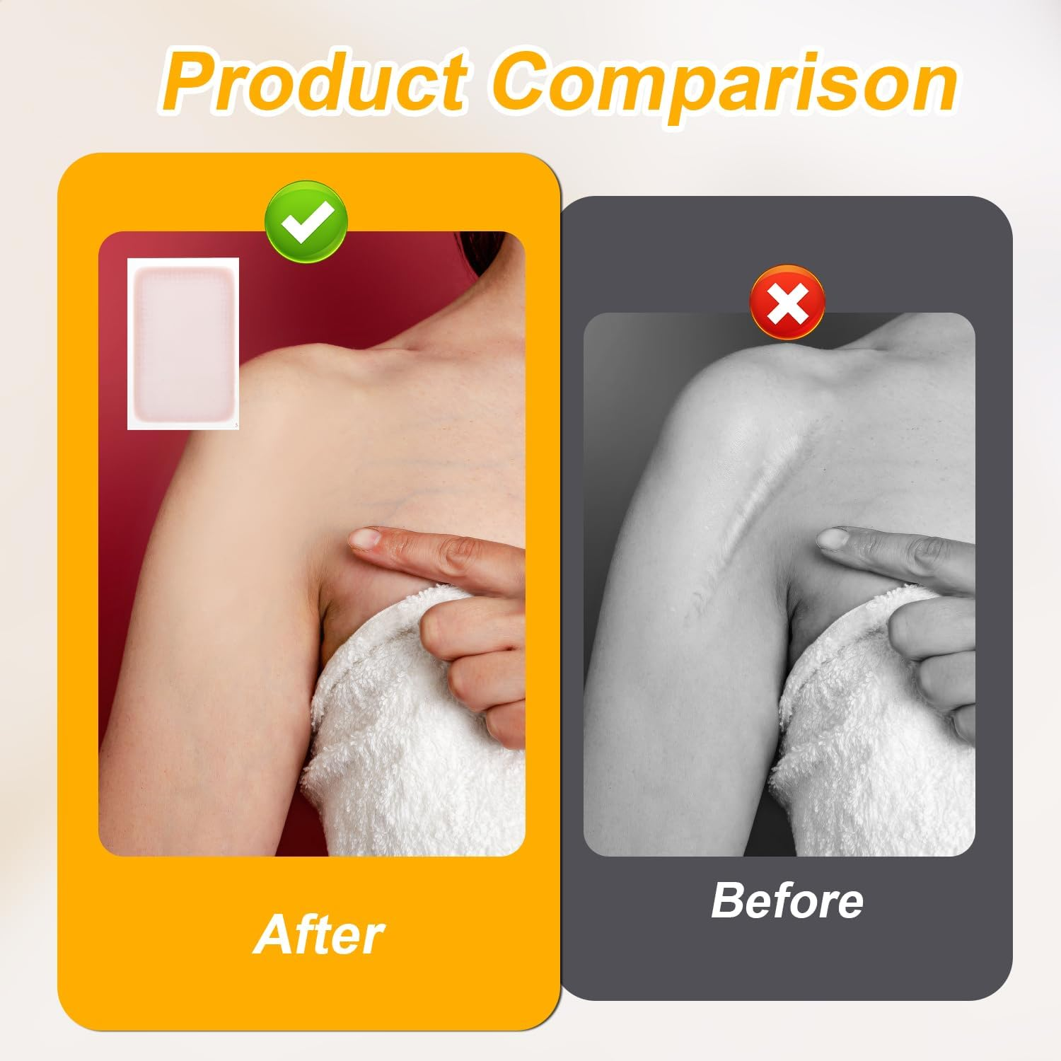 Gosknor 6Pcs Tattoo Cover up Patch, Waterproof Invisible Tattoo Cover up Stickers Natural Breathable Sweatproof Body Concealer Makeup Patches (Dark Skin Tone) image number 6