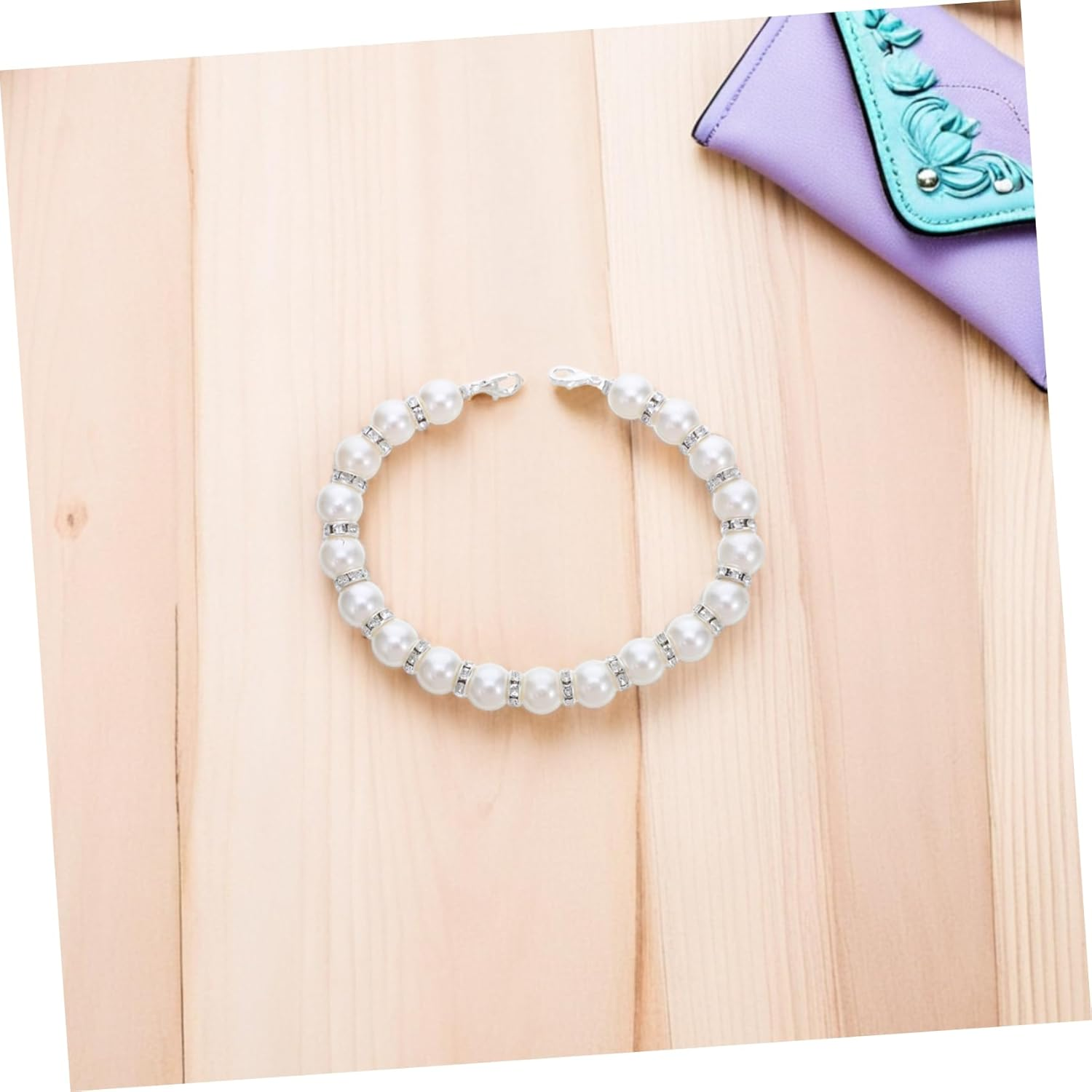 AKOOSY Pearl Chain Luggage Strap Suitcase Strap Bag Accessory Handbag Chain Replacement for DIY Purse