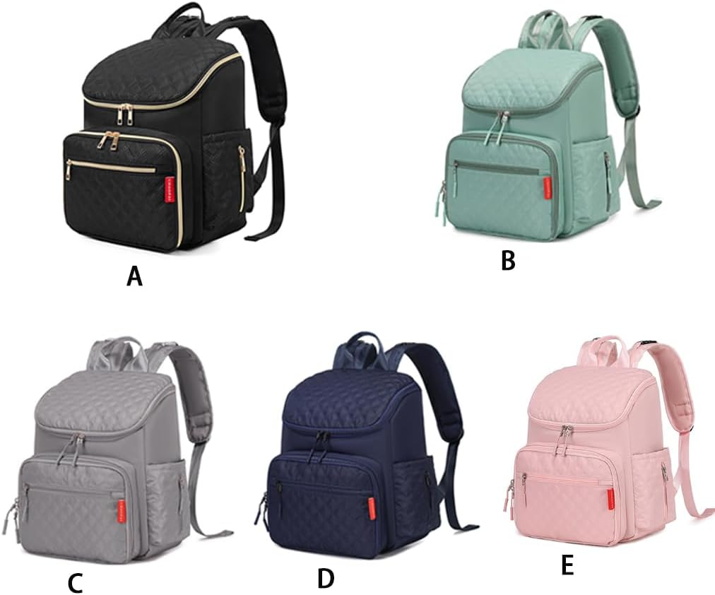 IOIUSKKU Baby Bag for Mom Chic Diaper Backpack with Changing Pad Insulated Pocket Stroller Strap for Boys Girls Diaper Bags Cloth - C image number 6