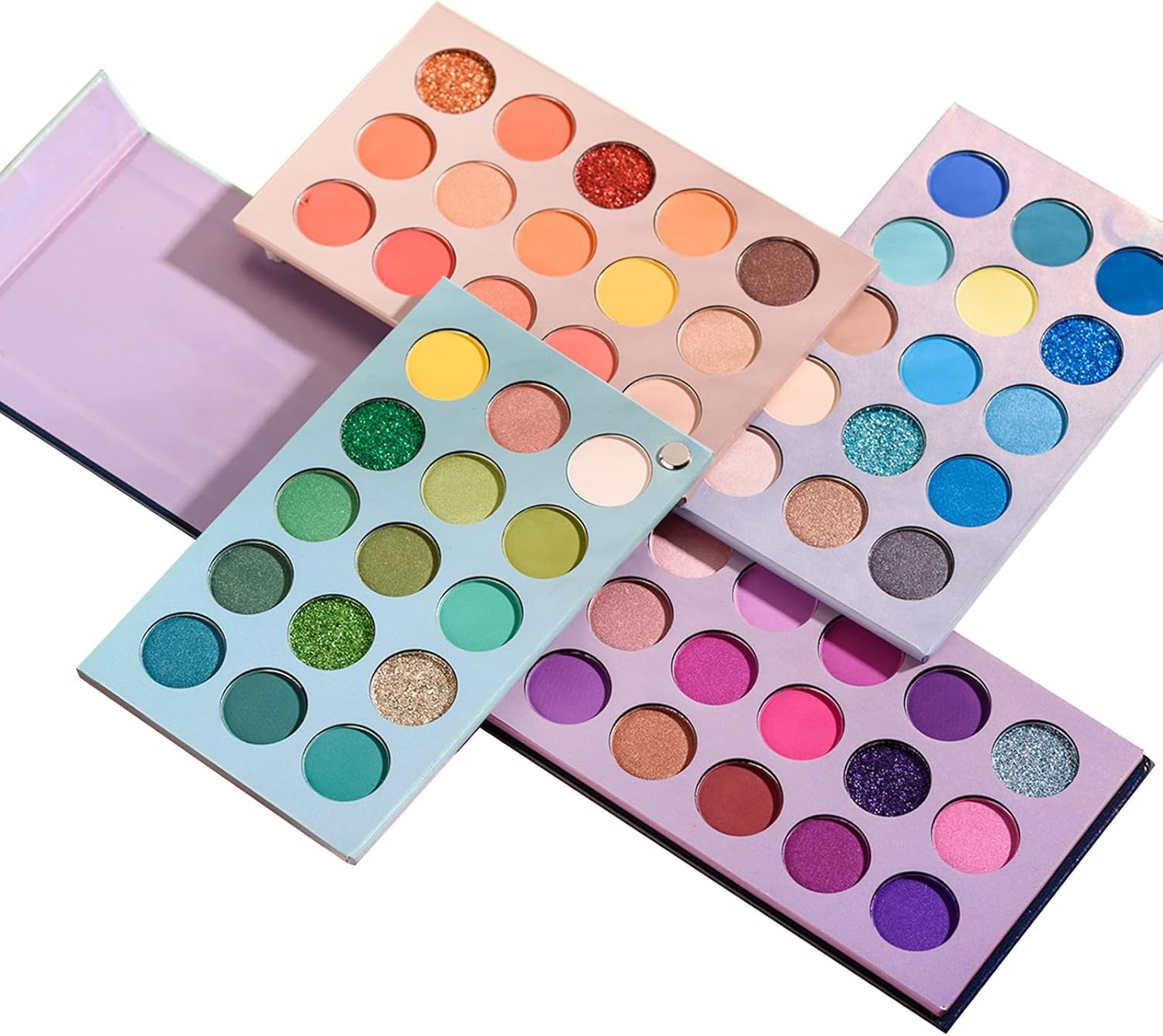 Julycrab 60 Colors Eyeshadow Palette High Pigmented Glitter Matte Eyeshadow Rotation Eyes Shadow image number 4