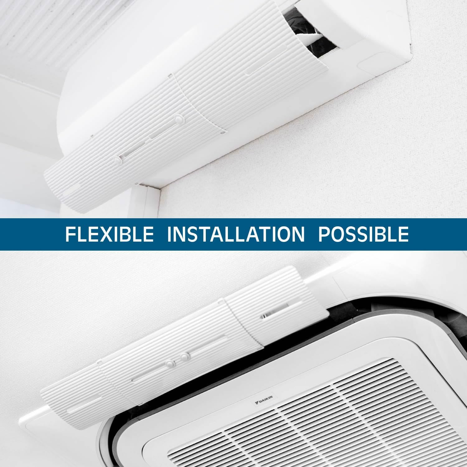 AIR WING Slim, Length & Angle Adjustable Air Conditioner Deflector Helps Cooling/Heating Air Circulation, anti Blast, Wind Baffle and Direction, Anti-Condensation image number 6