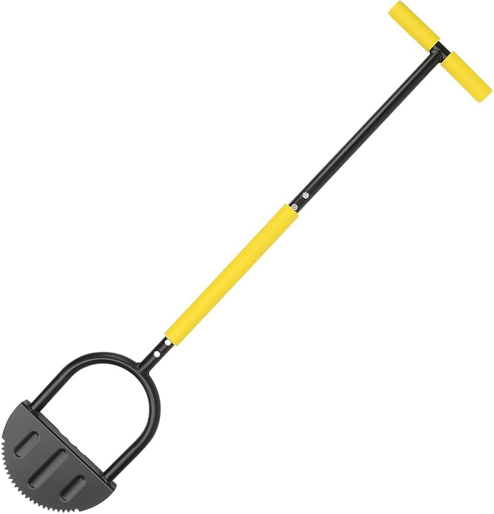 RUTREZOGO Lawn Edger with Sawtooth. Blade & Long T-Handle, Manual Steel Edging Shovel Tool for Garden, Sidewalks & Landscaping image number 1