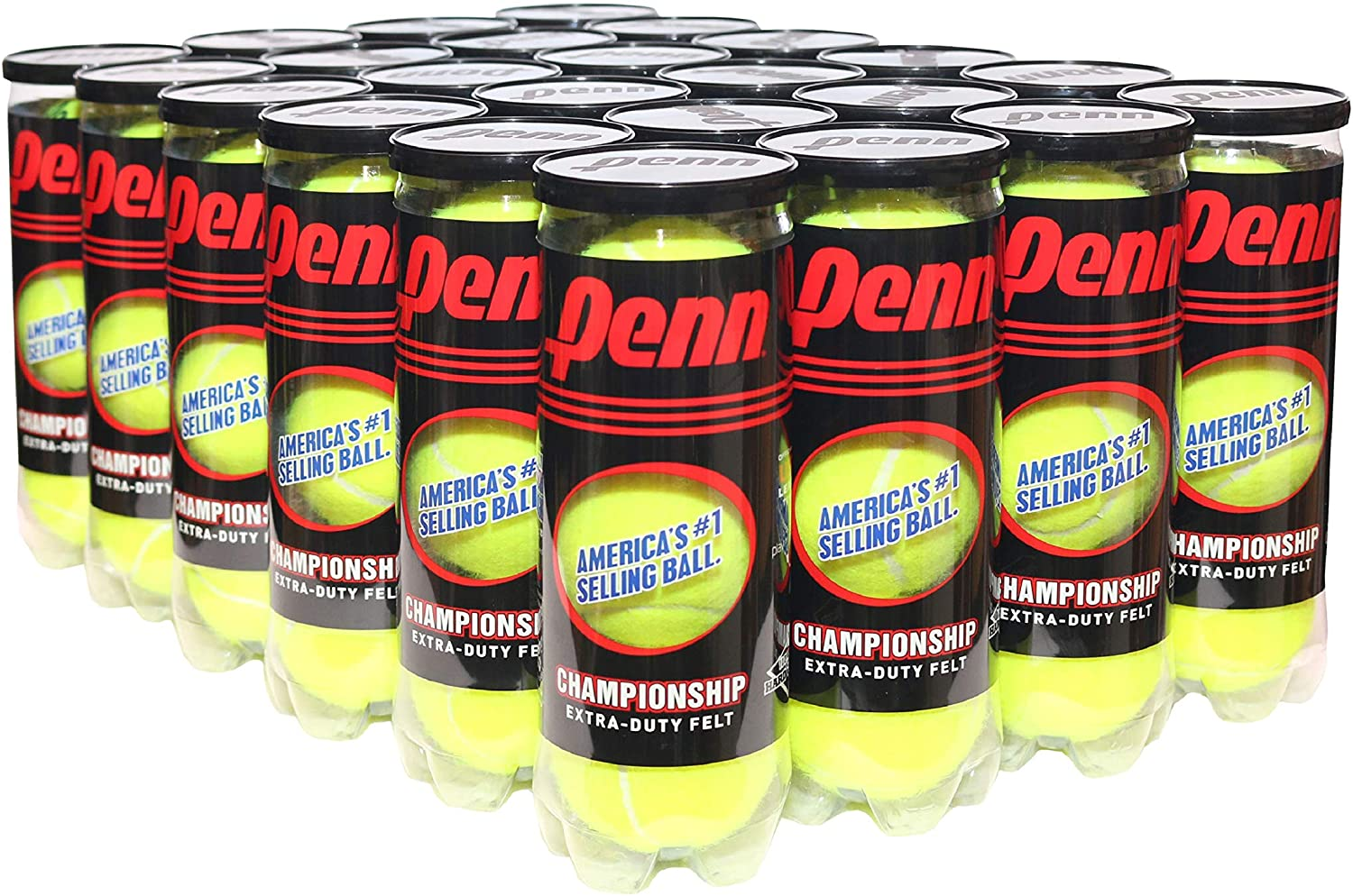 Penn Championship Tennis Balls - Extra Duty Felt Pressurized - 3 Balls (Pack of 4) image number 1