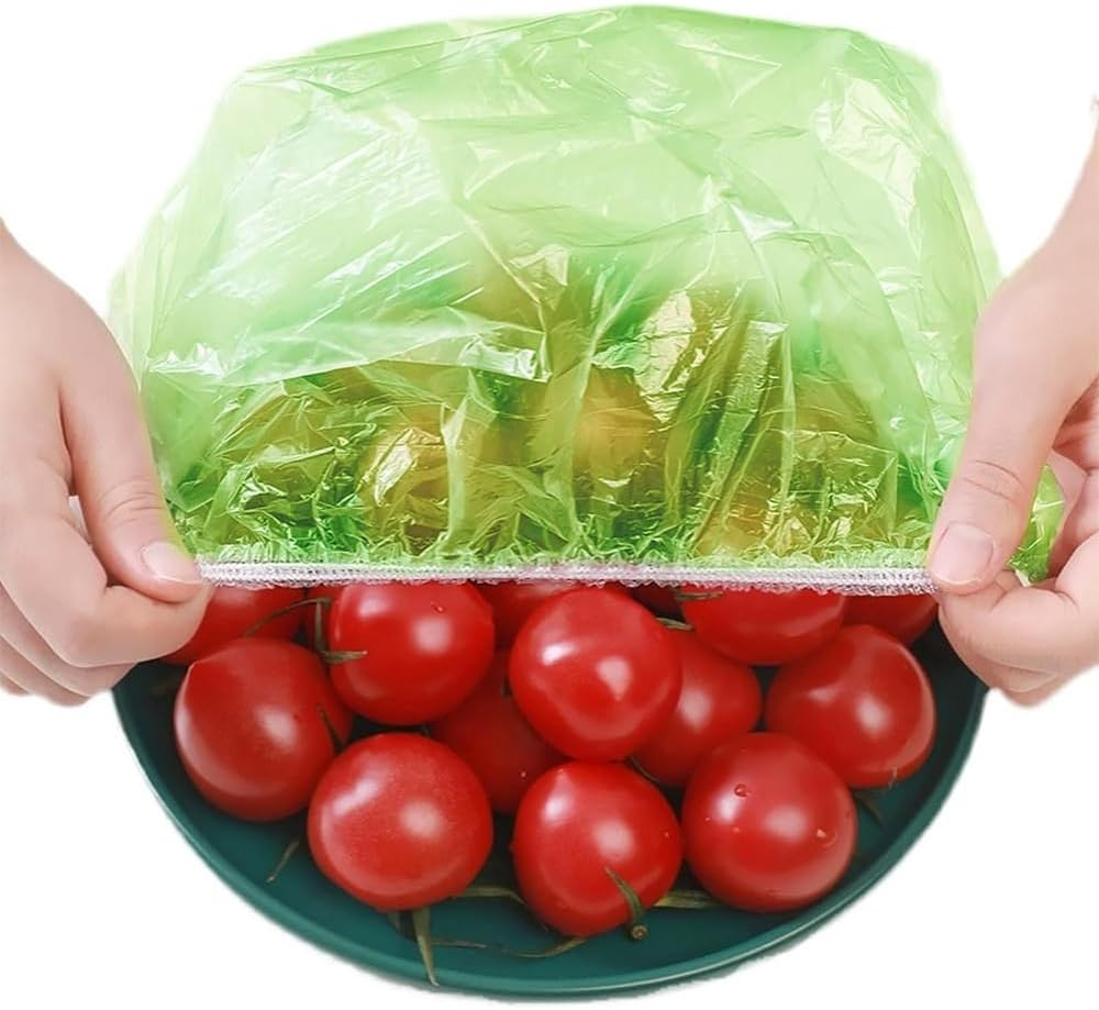 Reusable Elastic Food Storage Covers - 60Pcs Colorful Bowl, Dish, and Plate Plastic Wrap Covers image number 6