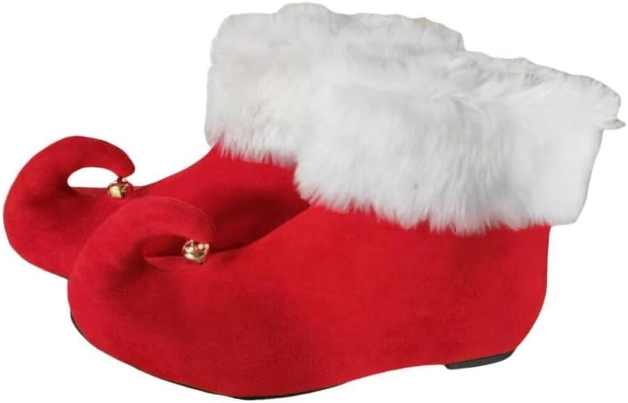 1 Pair of Red Christmas Elf Shoes for Adults for Christmas Halloween Festive Length 24Cm image number 2