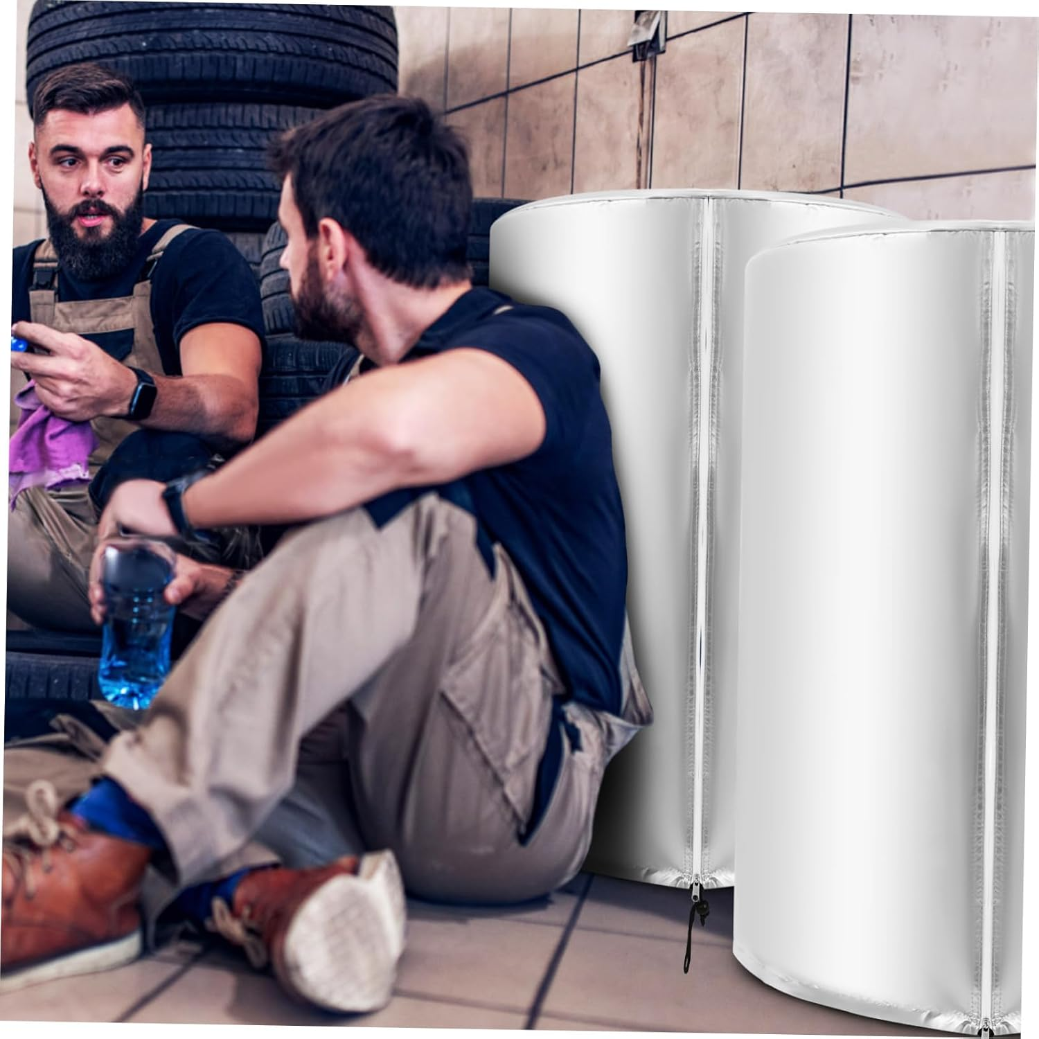 SWOOMEY 420D Oxford Fabric Tire Cover Set for Cars Trailers and Rvs Waterproof UV Resistant Wheel Protectors for Storage Fits Tire Sizes image number 2