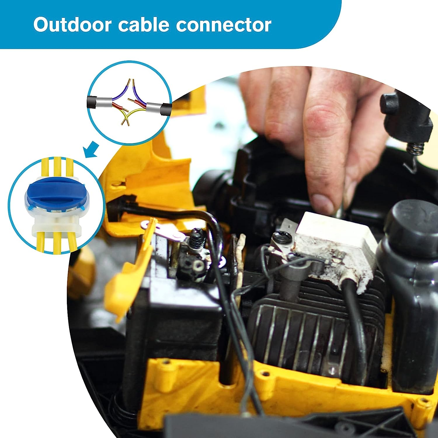 GWHOLE Pack of 20 Cable Connector Electrical Wire Connectors for Robotic Lawn Mowers, Irrigation Applications image number 2