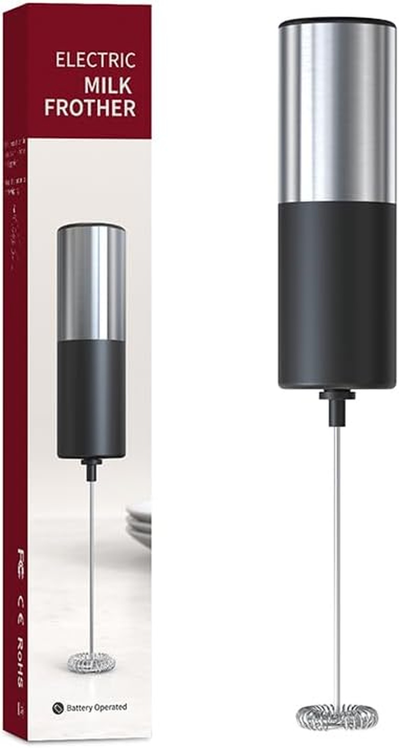 Milk Foam Electric Whisk, Milk Electric Frother Handheld, Milk Foamer Electric Mini Drink Mixer for Coffee, Cappuccino, Frappe, Matcha, Hot Chocolate Latte (Batteries Not Included) image number 2