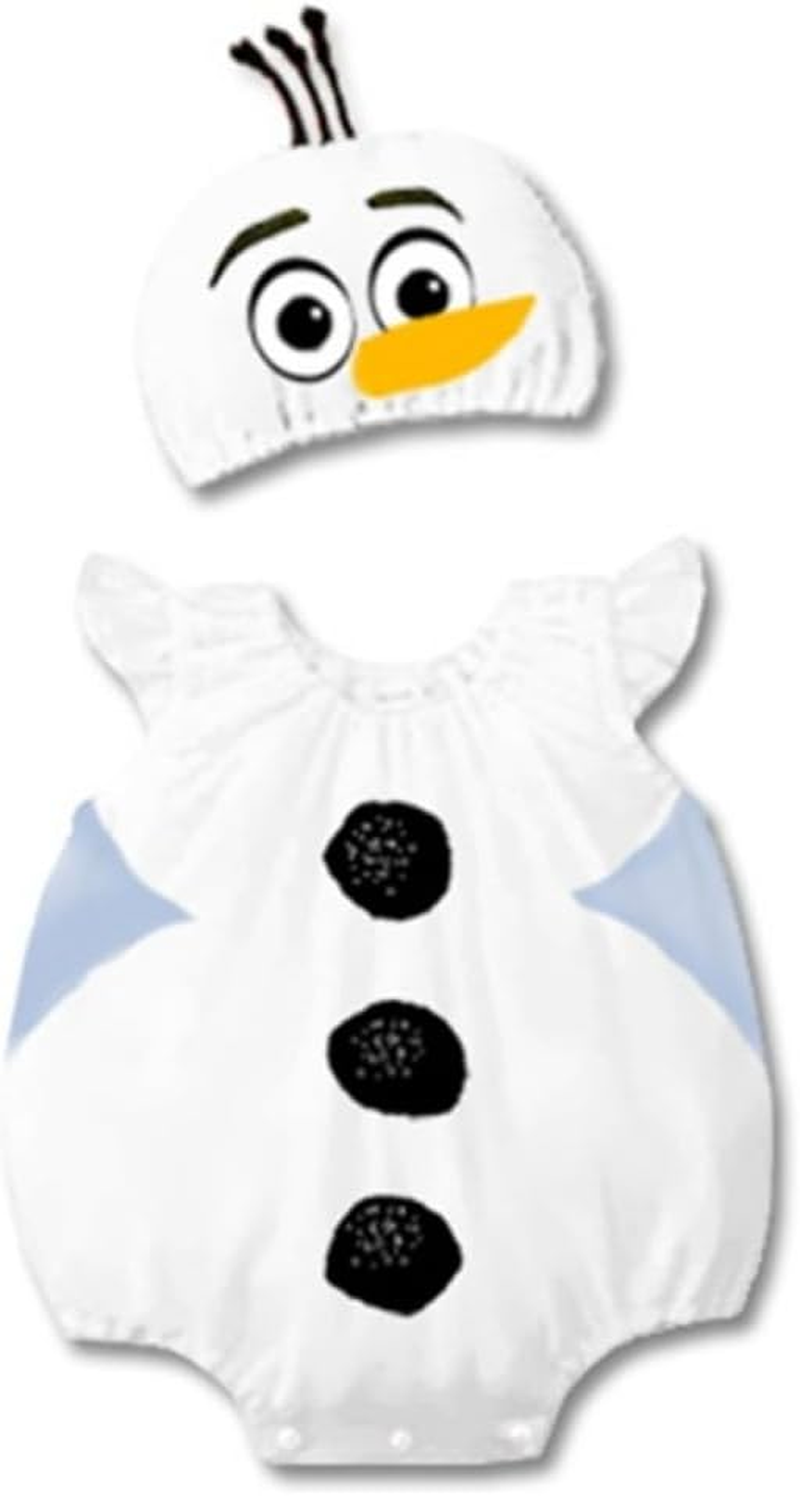 Costume Bay Baby Rompers Onesie One-Piece Bodysuit Cosplay Birthday Party for Boys Girls Outfit (Snowman, 80)