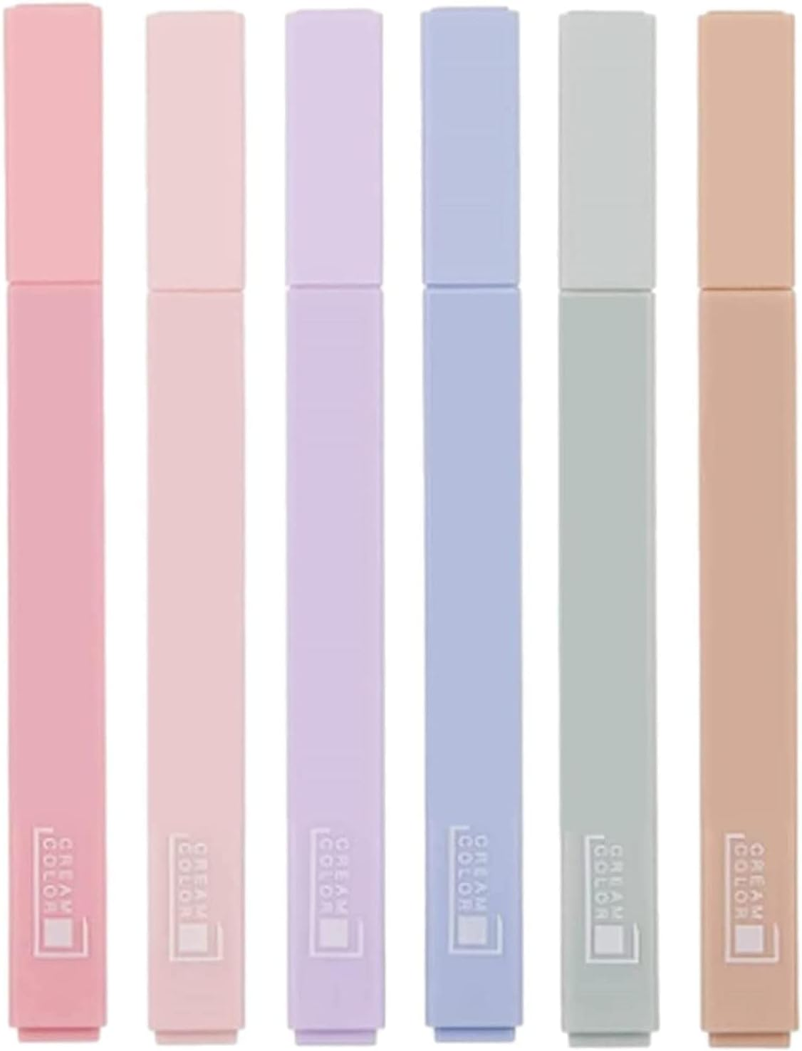 Pastel Highlighters Cute Aesthetic Pens,6Pcs Aesthetic Highlighters Color Highlighters Pens image number 6