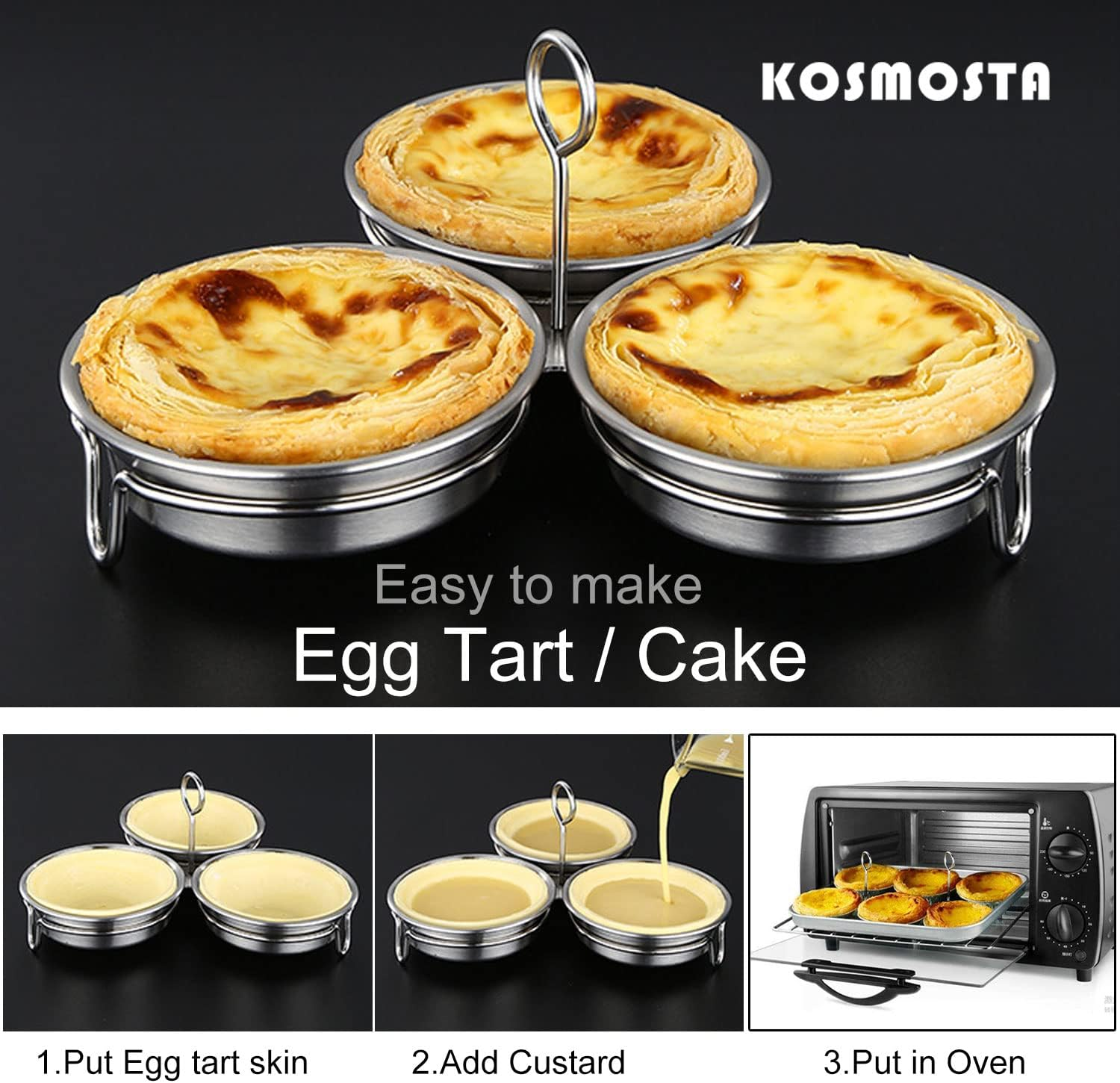 Stainless Steel Egg Poacher, Perfect Poached Egg Maker, round Egg Cooker Rings for Breakfast Cooking Tool 3 Poached Egg Cups image number 4