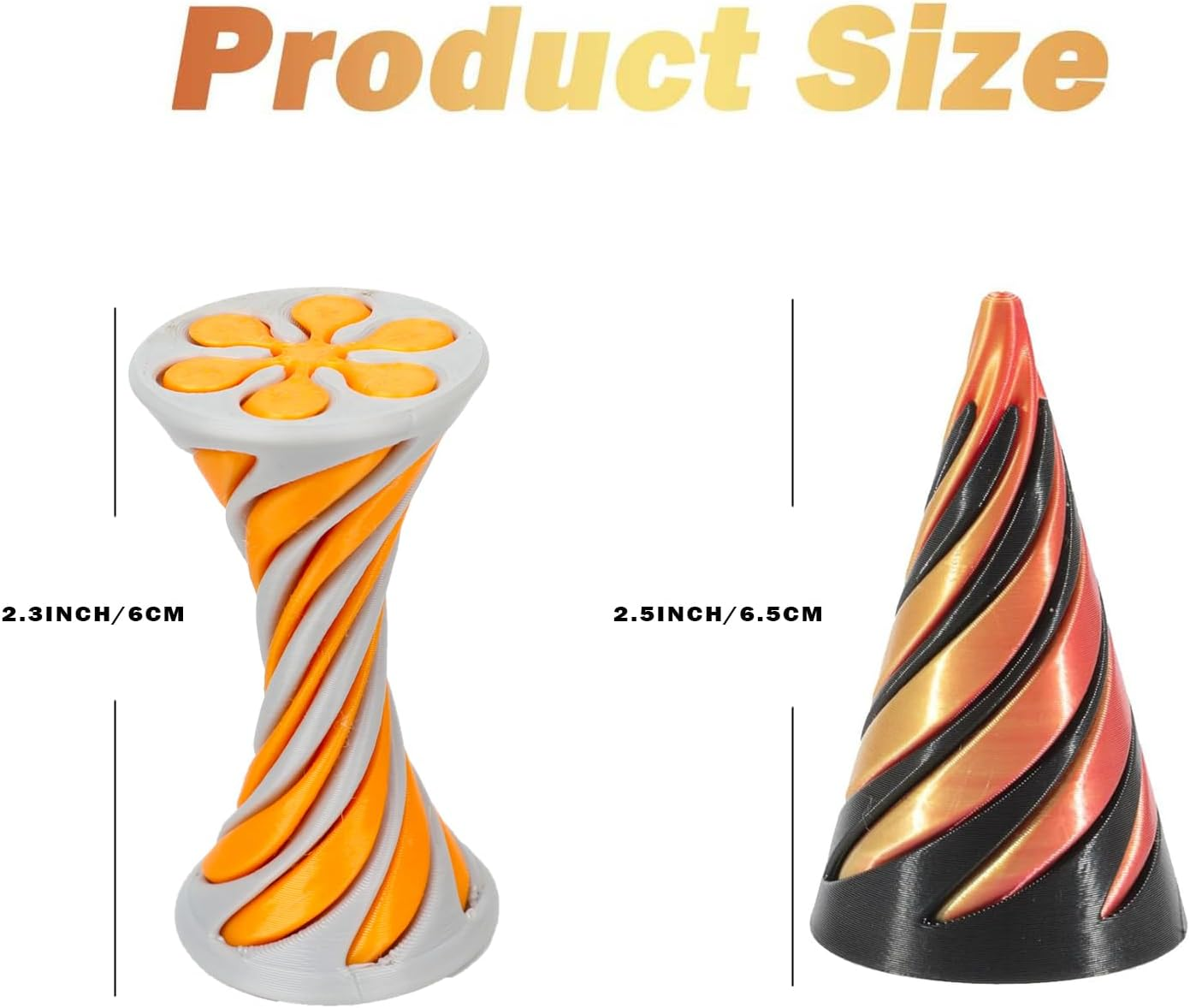 2Pack 3D Printed Spiral Fidget Toys image number 3