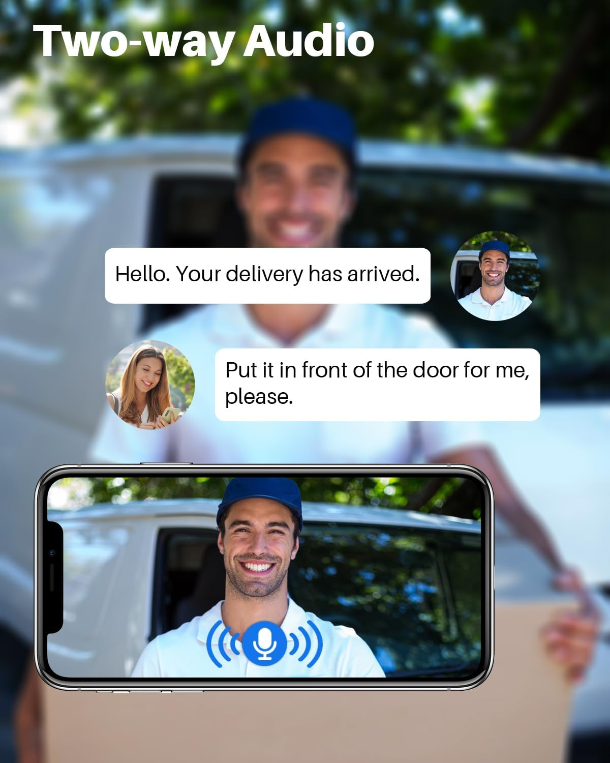 FHD Video Doorbell Camera with 32 GB SD Card, Wireless Doorbell Camera Outdoor, No Monthly Fee, Indoor Chime, 2.4G Wifi, IP65 Waterproof, Night Vision, Ai Human Detection, SD Card/Free Cloud Storage image number 6