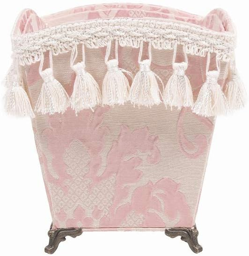 Jennifer Taylor 33026BX Cartonnage Tassel Trash Can, Beauty Salon, Nail Salon, Cosmetics, Makeup, Leone PK Pink Leone image number 3