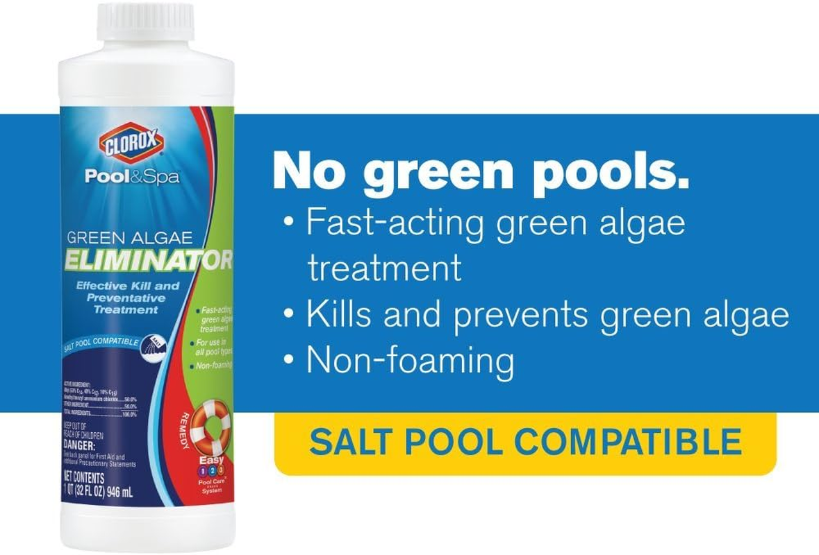 Clorox Pool&Spa Green Algae Eliminator 1-Quart 42032CLX image number 5