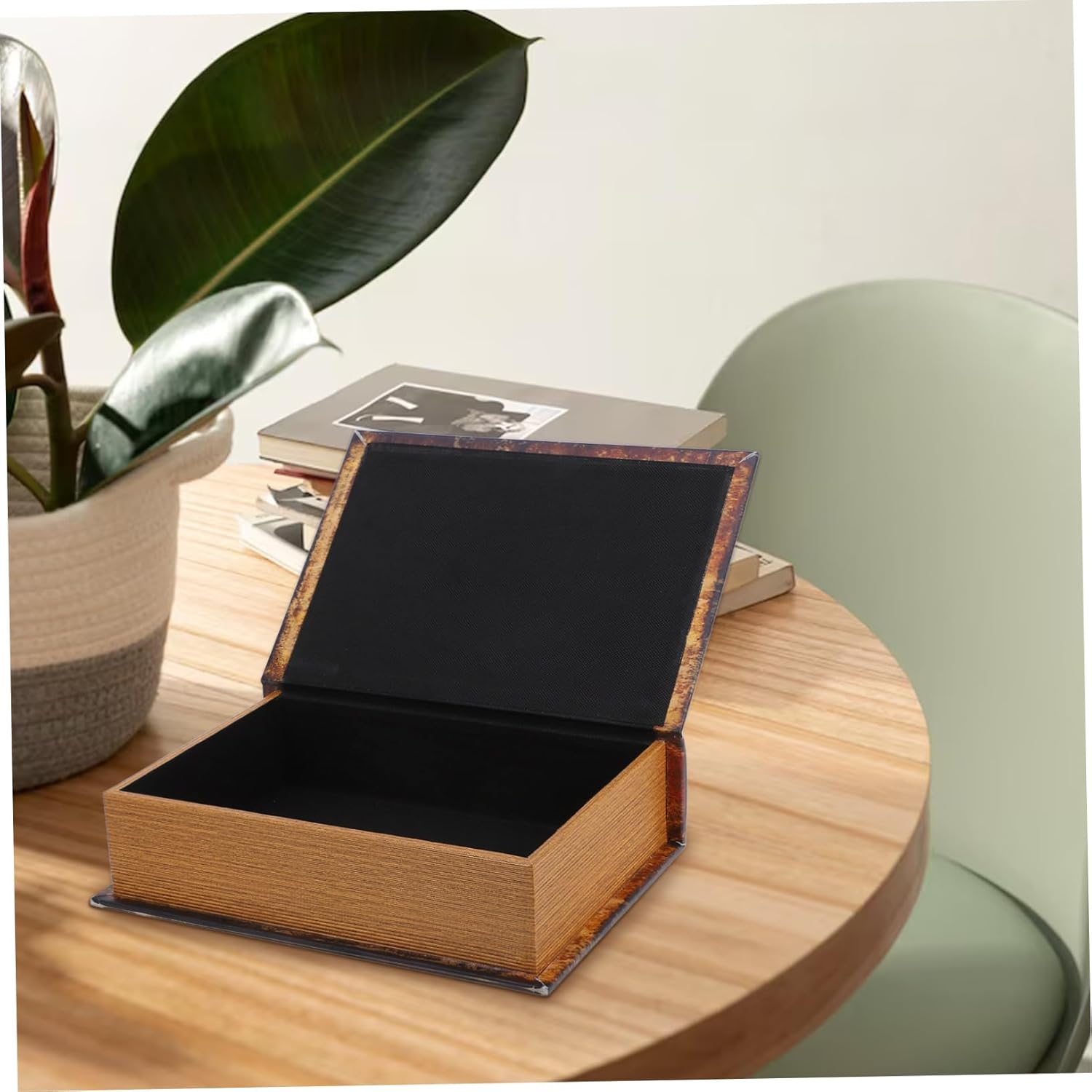 Fake Book Box Simulation Book Shaped Jewelry Storage Case for Keys Home Decor Bookshelf Prop image number 2