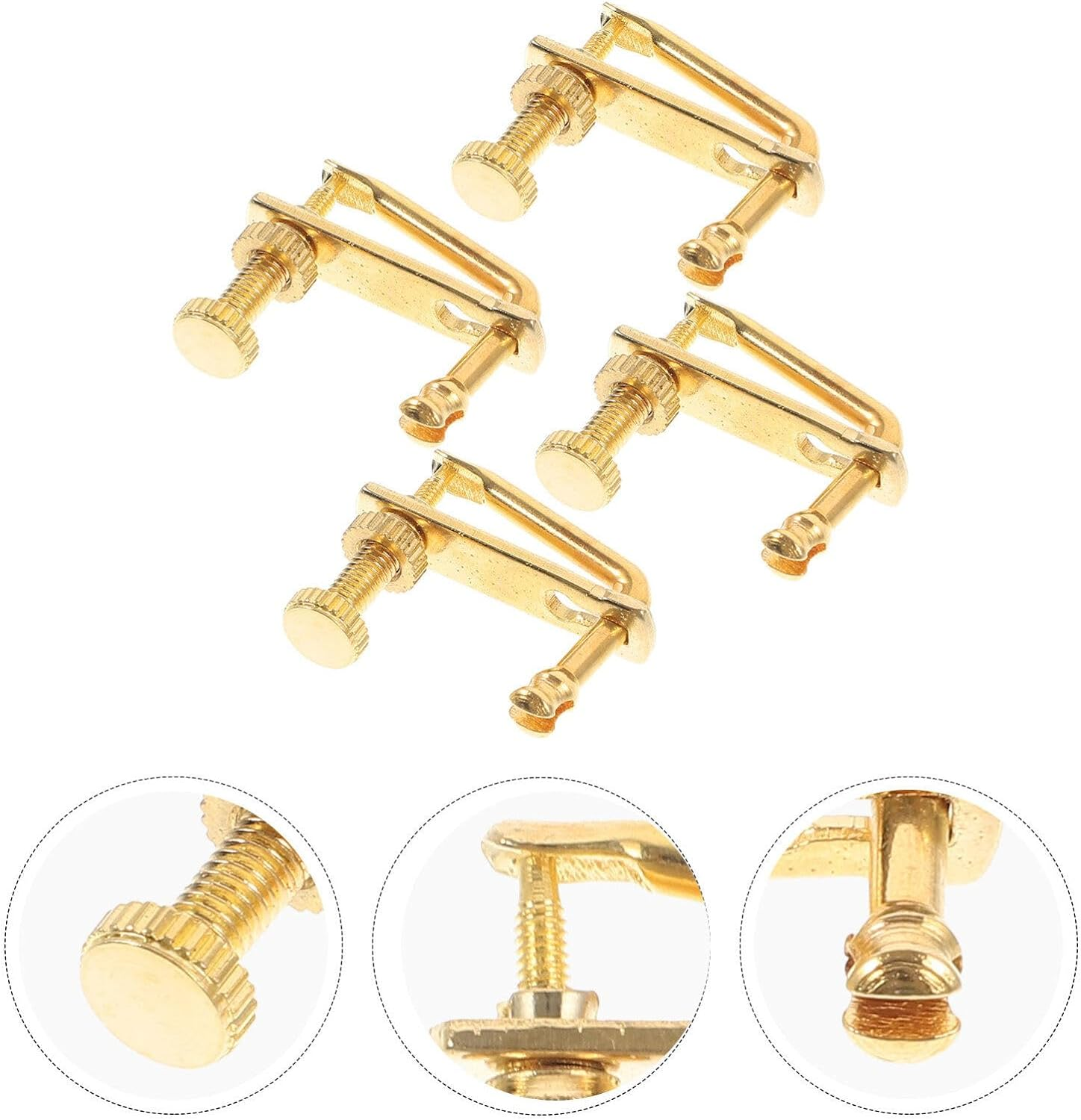 Abaodam 4Pcs Violin Tuners Metal String Adjusters Fine Tuners Keys for Violins Accessories image number 1