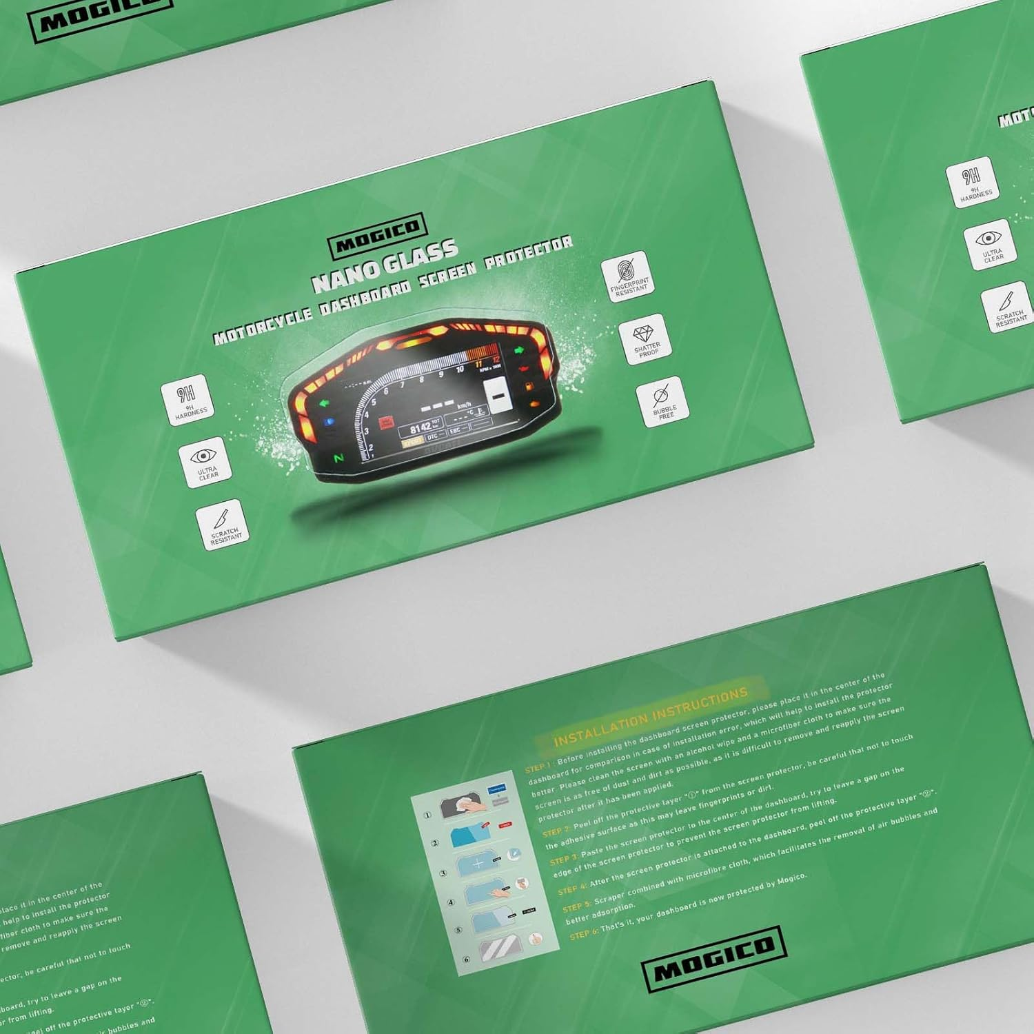 Motorcycle Nano Glass Dashboard Screen Protector for Honda 2024+ CB125R, CB500R, CB650R, CBR650R, Hornet CB500/CB1000/CB750, NX500 (2X Ultra Clear) image number 4