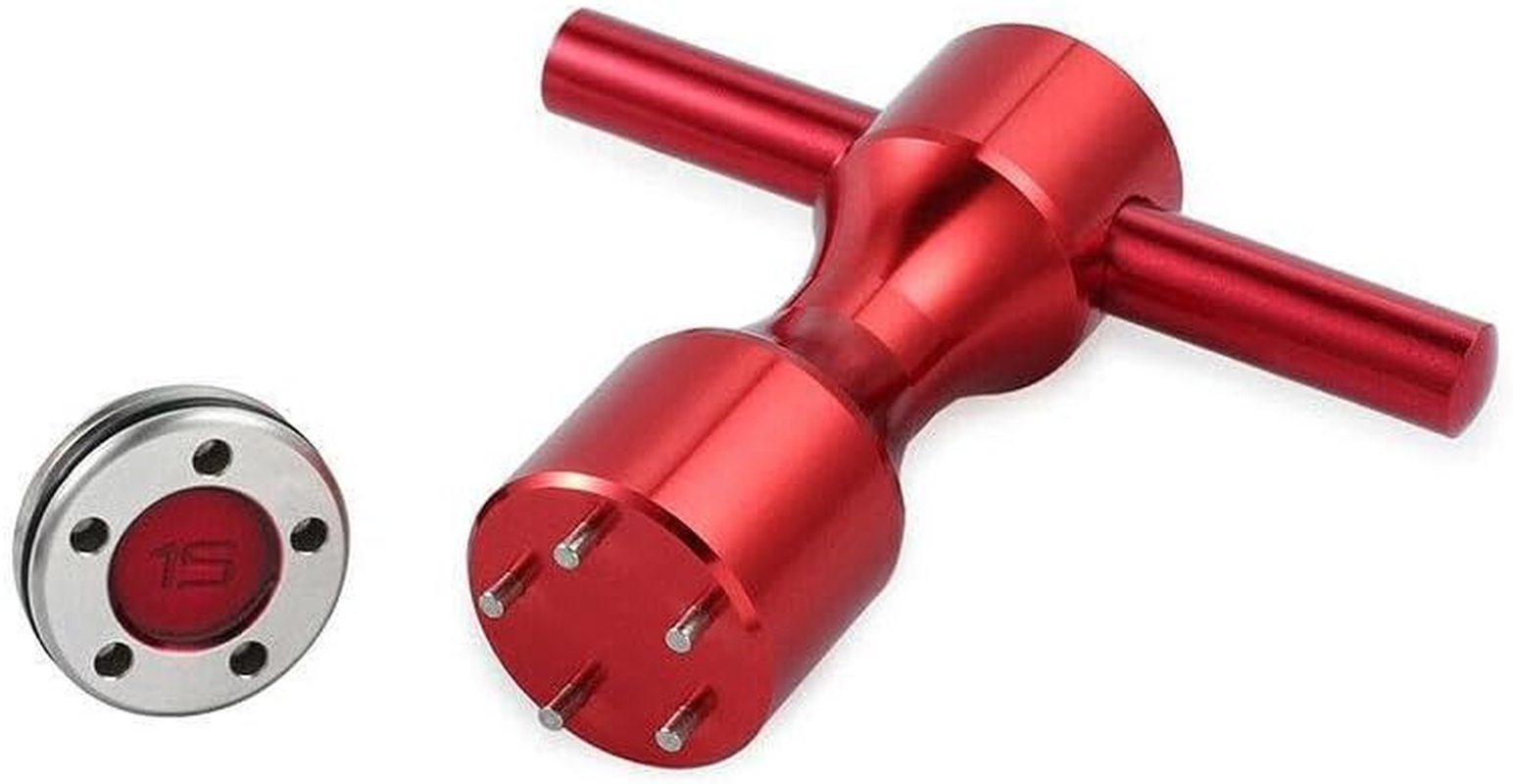 AIMALL 2X 10/15/20G Golf Custom Weights +Wrench for Titleist Scotty Cameron Putters Red, Durable Stainless Steel, with Rubber O-Rings image number 5