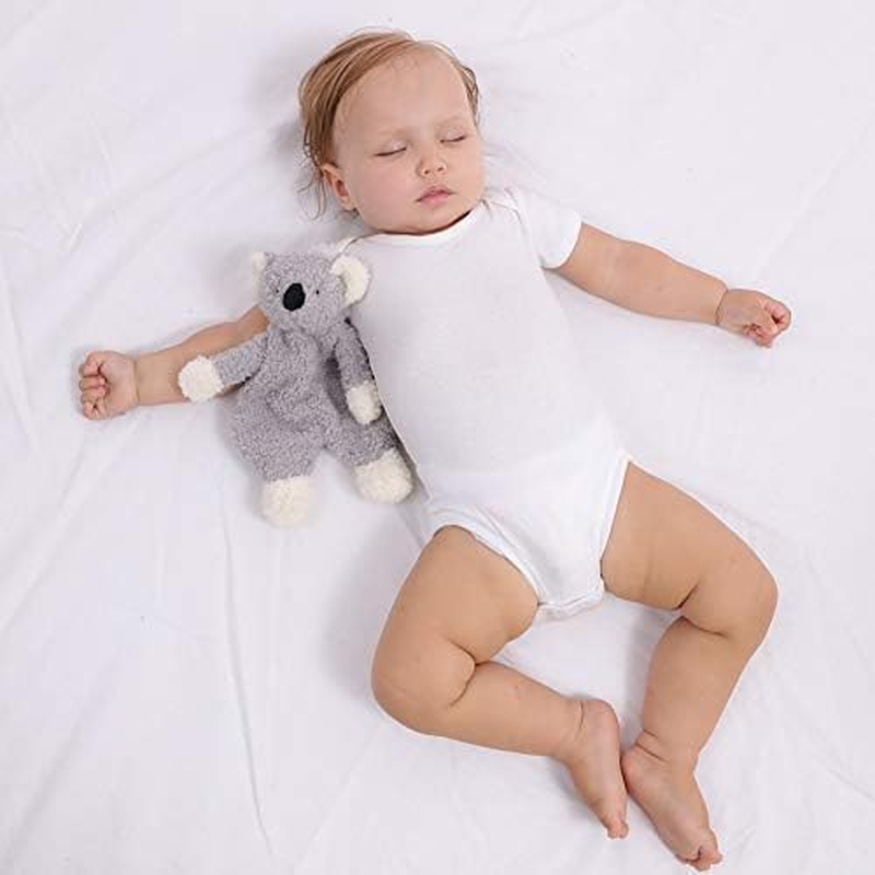 Apricot Lamb Snuggler Plush Infant Stuffed Animals Hug Koala Security Blanket Plush Baby Lovey (Hug Koala, 10Inches) image number 4