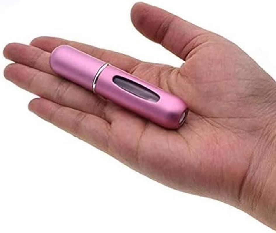 HINNASWA Portable Mini Refillable Perfume Empty Spray Bottle Atomizer Bottom Refill Pump Case for Traveling and Outgoing 3 Pcs Pack of 5Ml (Purple, Pink, Silver) image number 5