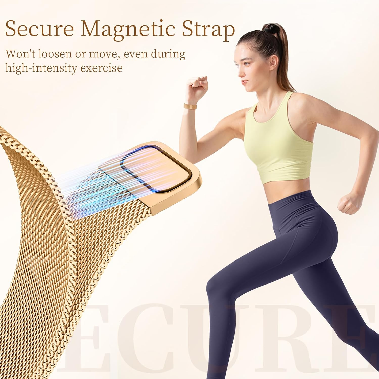 JKD X-Shape Metal Band Compatible with Fitbit Charge 6/ Charge 5 Bands for Women Men, Soft Stainless Steel Mesh Loop Strap Bracelet Wrist Band Replacement for Fitbit Charge 5/ Charge 6 Fitness Tracker image number 5