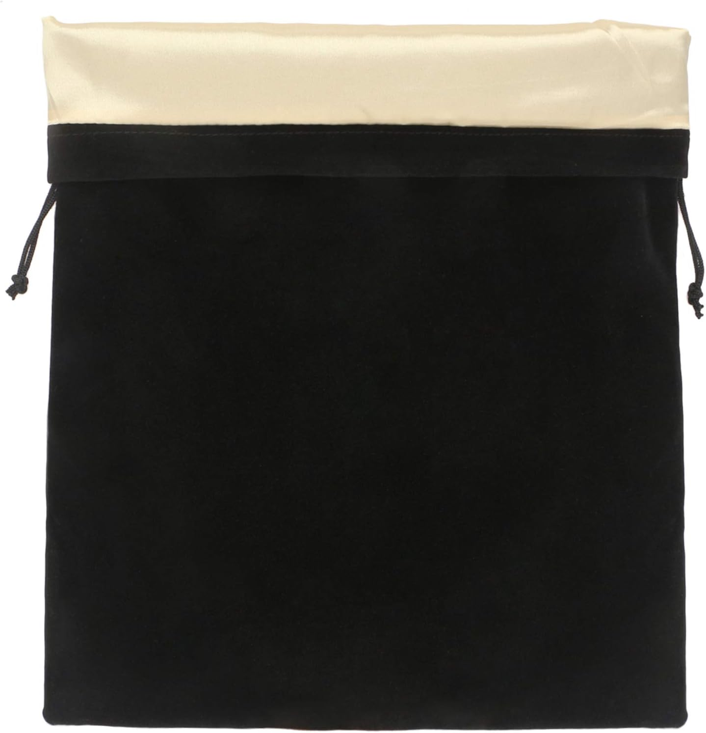 Segbeauty Satin Liner Storage Bag Drawstring Velvet Pouch 11.8X15.7 Inch Black Gym Bag Garment Organizer for Diffuser, Straighteners, Clothes image number 1