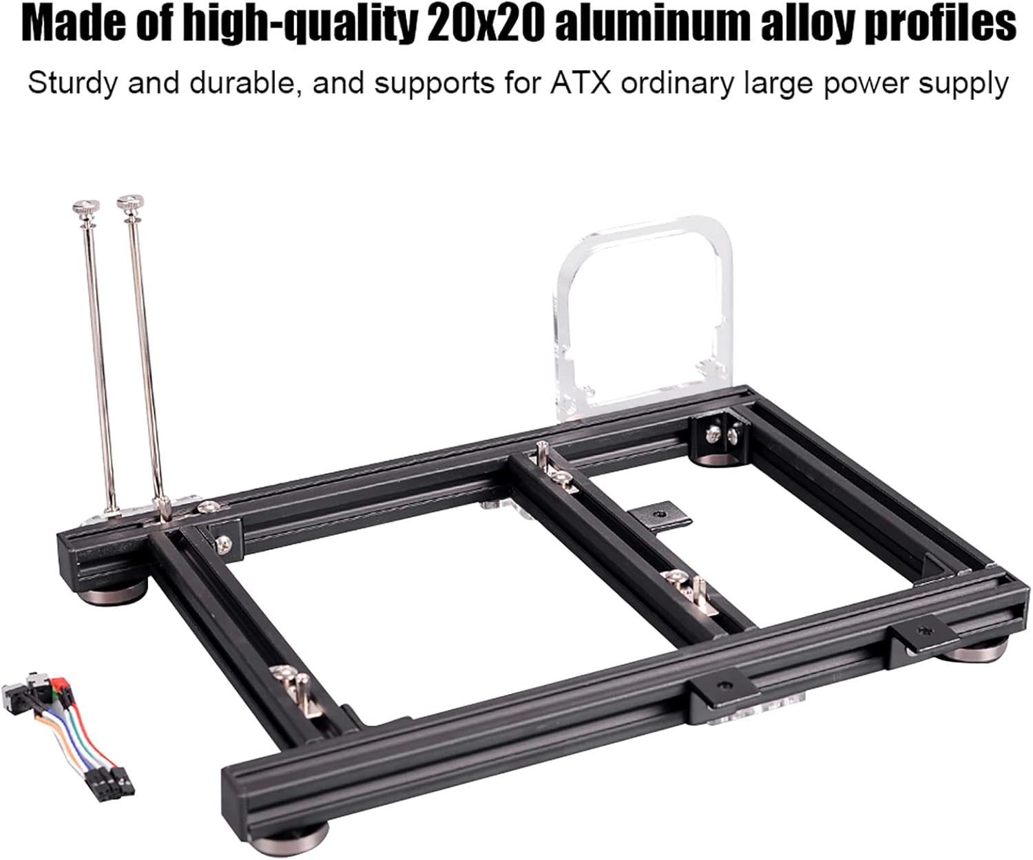 XUMIUZIY ITX Computer Open Air Case, DIY Open Aluminum Alloy Computer PC Case Chassis for ITX, Frame Heat Dissipation Aluminum Bracket image number 1