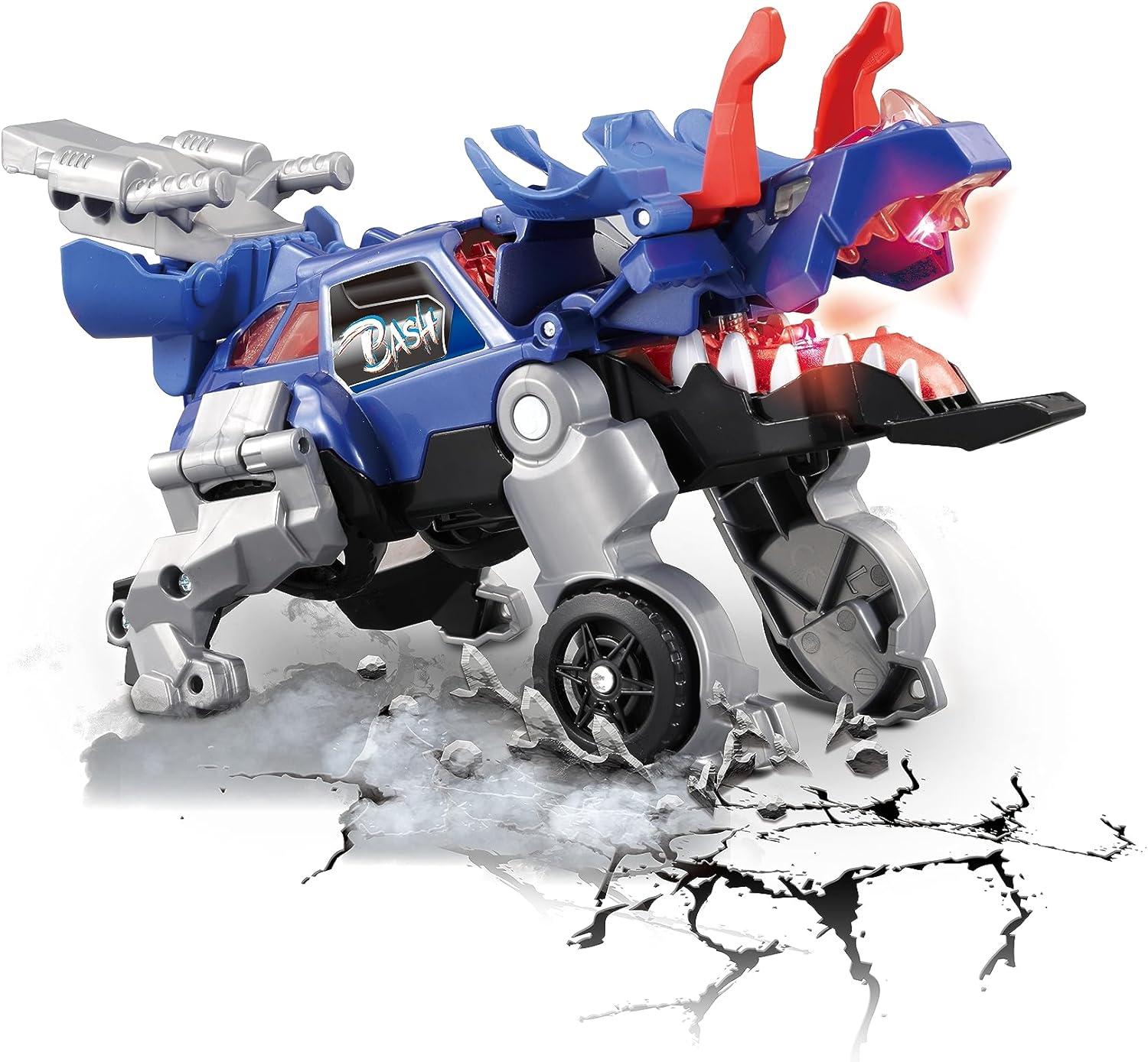 Vtech Switch & Go Dinos Bash the Triceratops - Dinosaur Racecar Toy - 541403 - Multicoloured image number 2