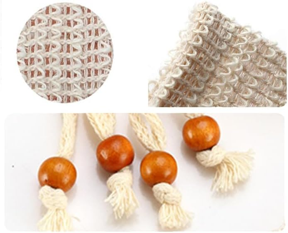8 Pcs Natural Sisal Soap Saver Bag for Soap Bar Organic Soaps Pouch for Exfoliating Lathers and Air Dry Soap Bar Shower Soaps Saver Bag image number 6