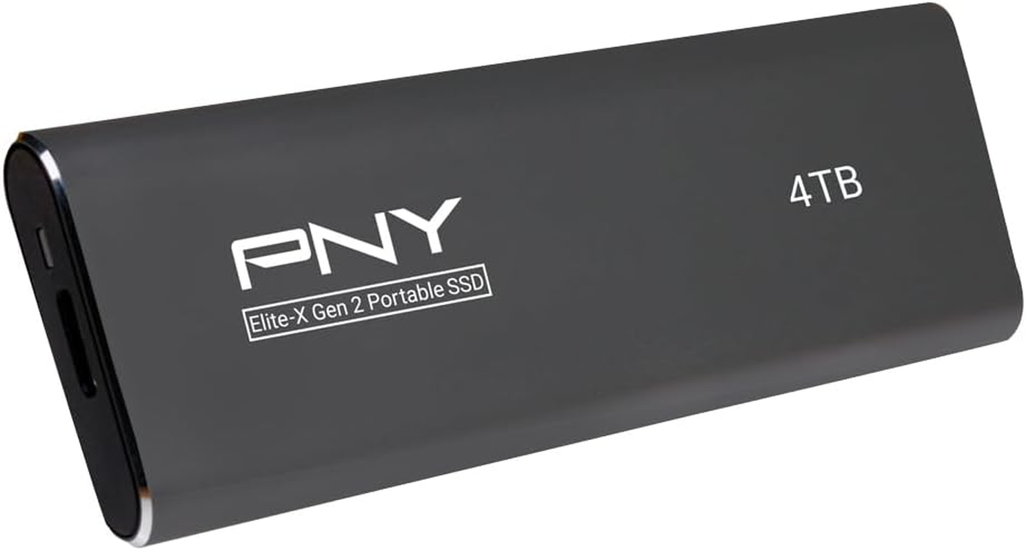PNY PSSD Elite-X Type-C G2 4TB Portable SSD, Black