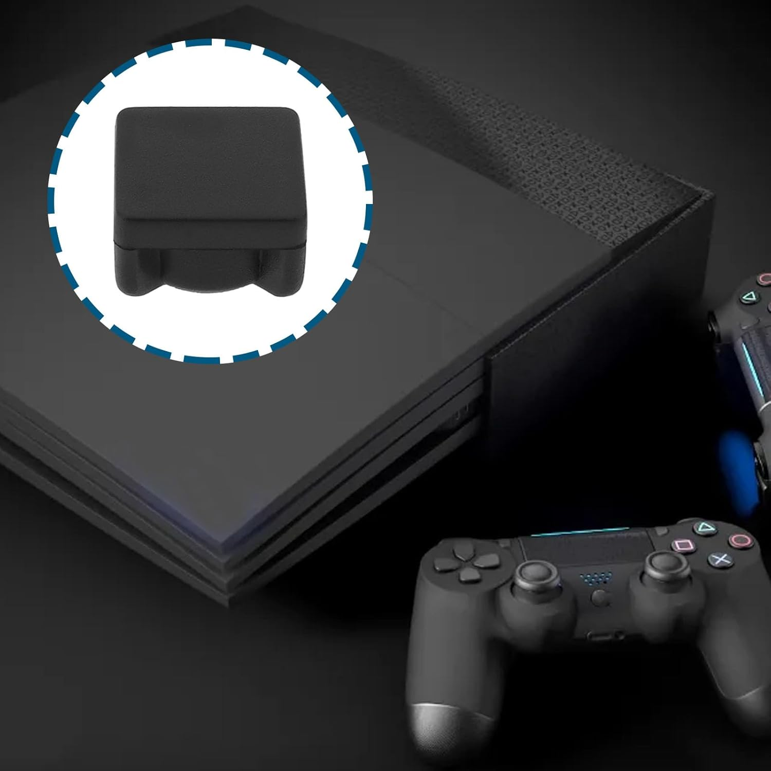 16Pcs Rubber Feet Screw Cover Console Accessories Compatible with Playstation 2 Fat Compatible with PS2 Fat Console System Black image number 6