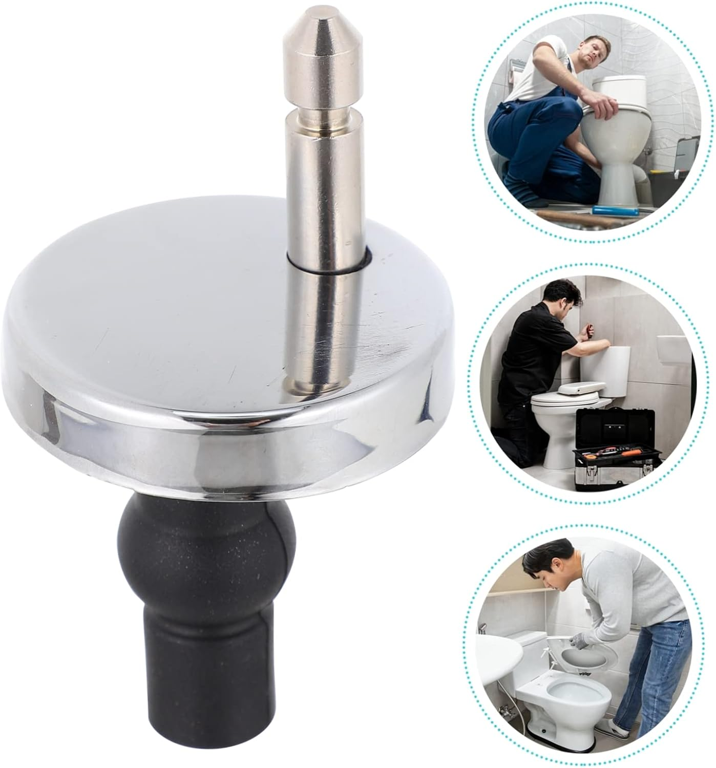 VILLFUL 1Set Toilet Lid Hinges Replacement Fittings Quick Release Toilet Seat Fixing Kit for Easy Installation and Replacement Compatible Standard image number 4