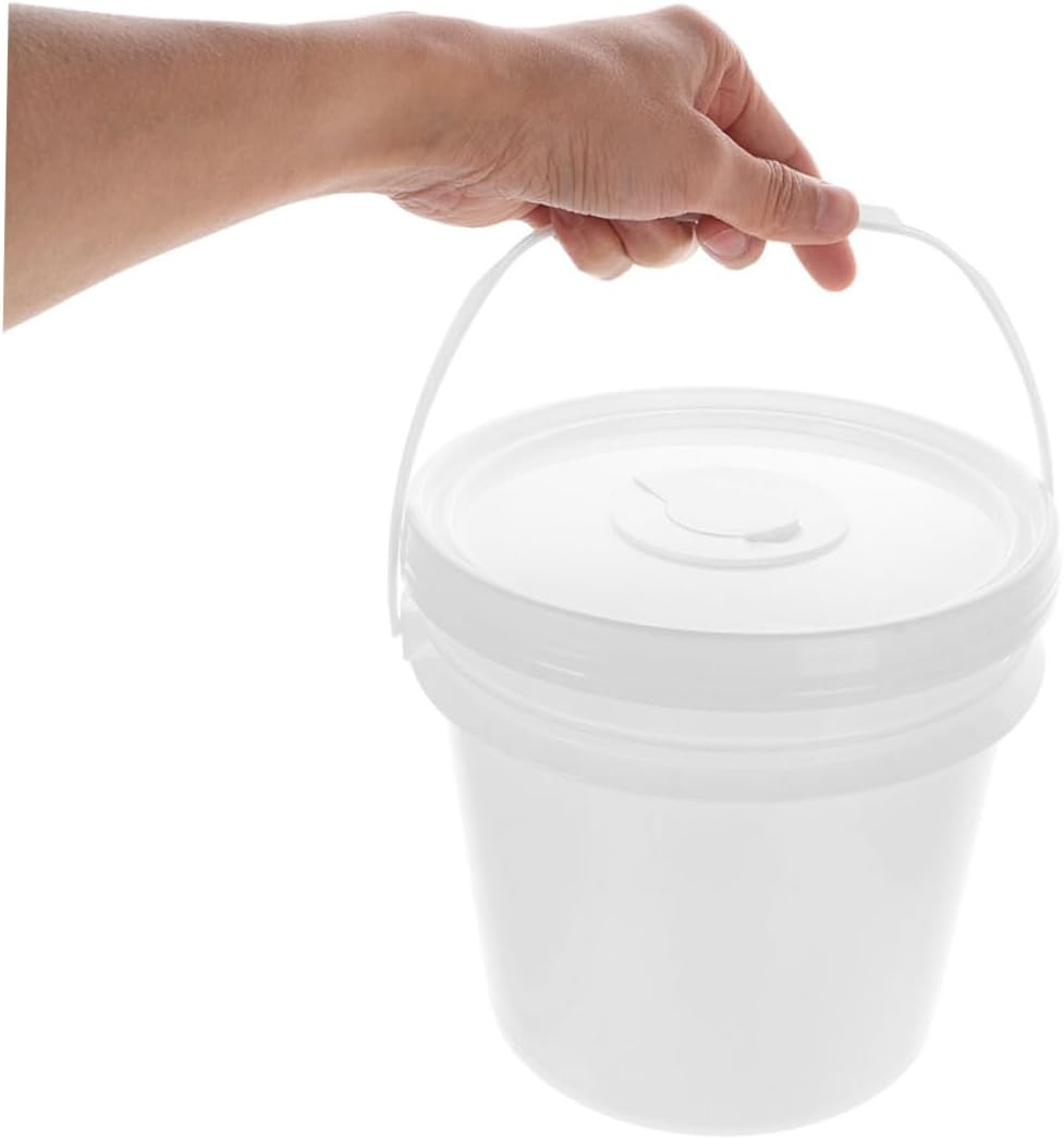 Wipes Dispenser Bucket 10L Plastic Wet Tissue Container Secure Lid and Handle Refillable Flushable Wipe Holder for Bathroom and Car Travel image number 3