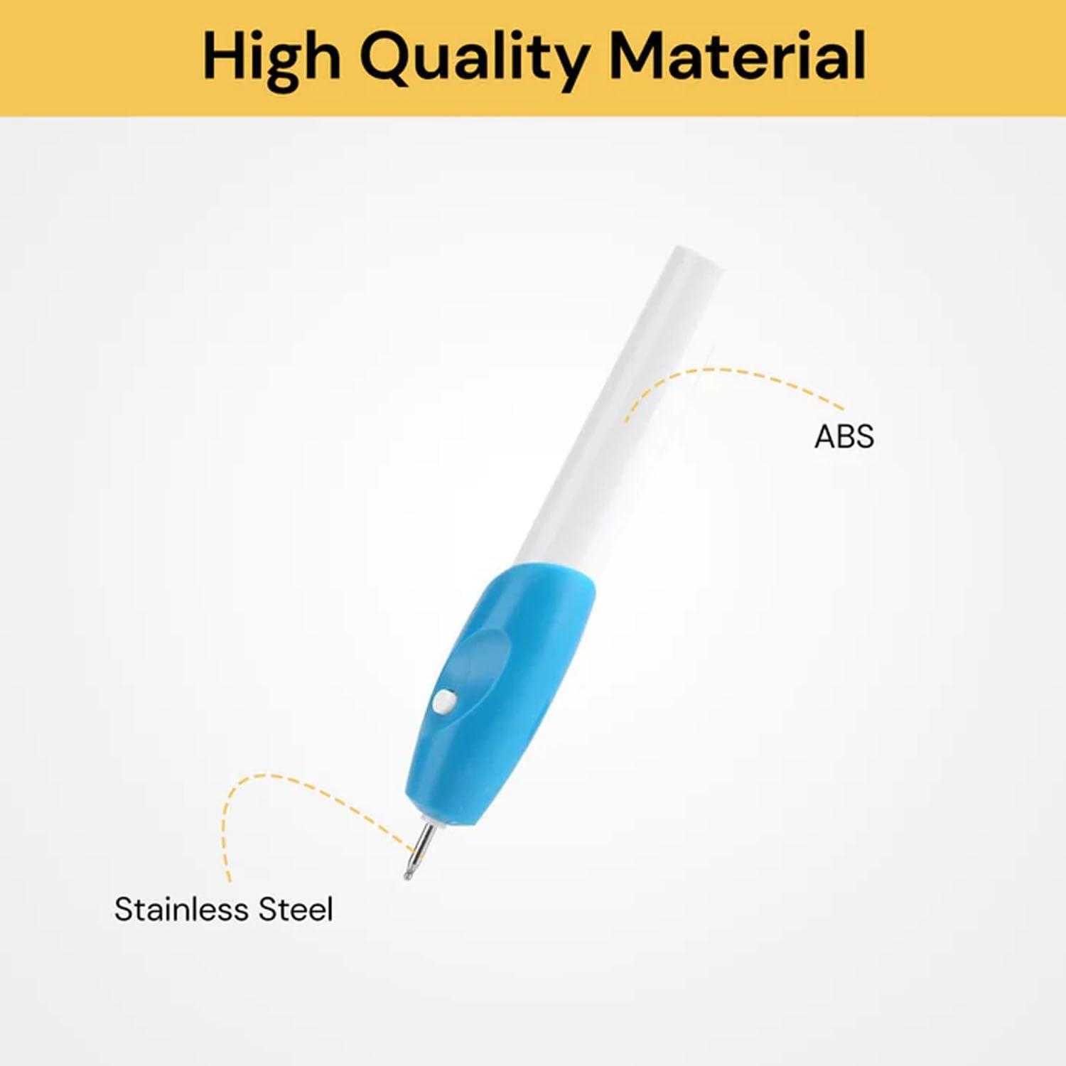 EZONEDEAL Cordless Electric Precision Etching Engraving Carving Engraved Pen Graver Engrave Pen Engraver Tool Simple and Sophisticated Design-White + Blue image number 6