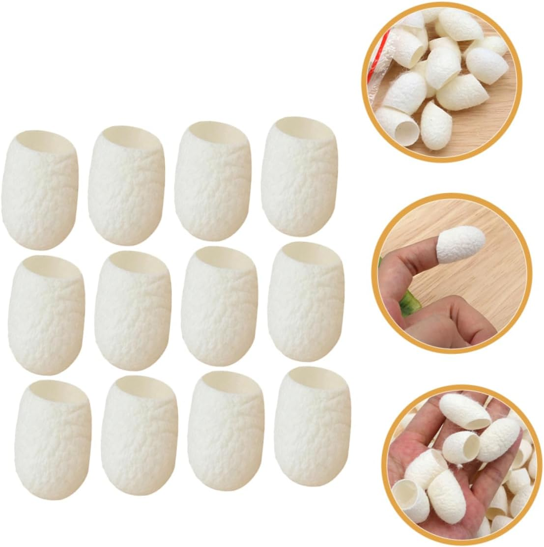 Healeved 20Pcs Silkworm Natural Face Cleaner Balls for Skin Care Cleansing Silkworm Ball Used in Facial Cleansing Routine image number 2